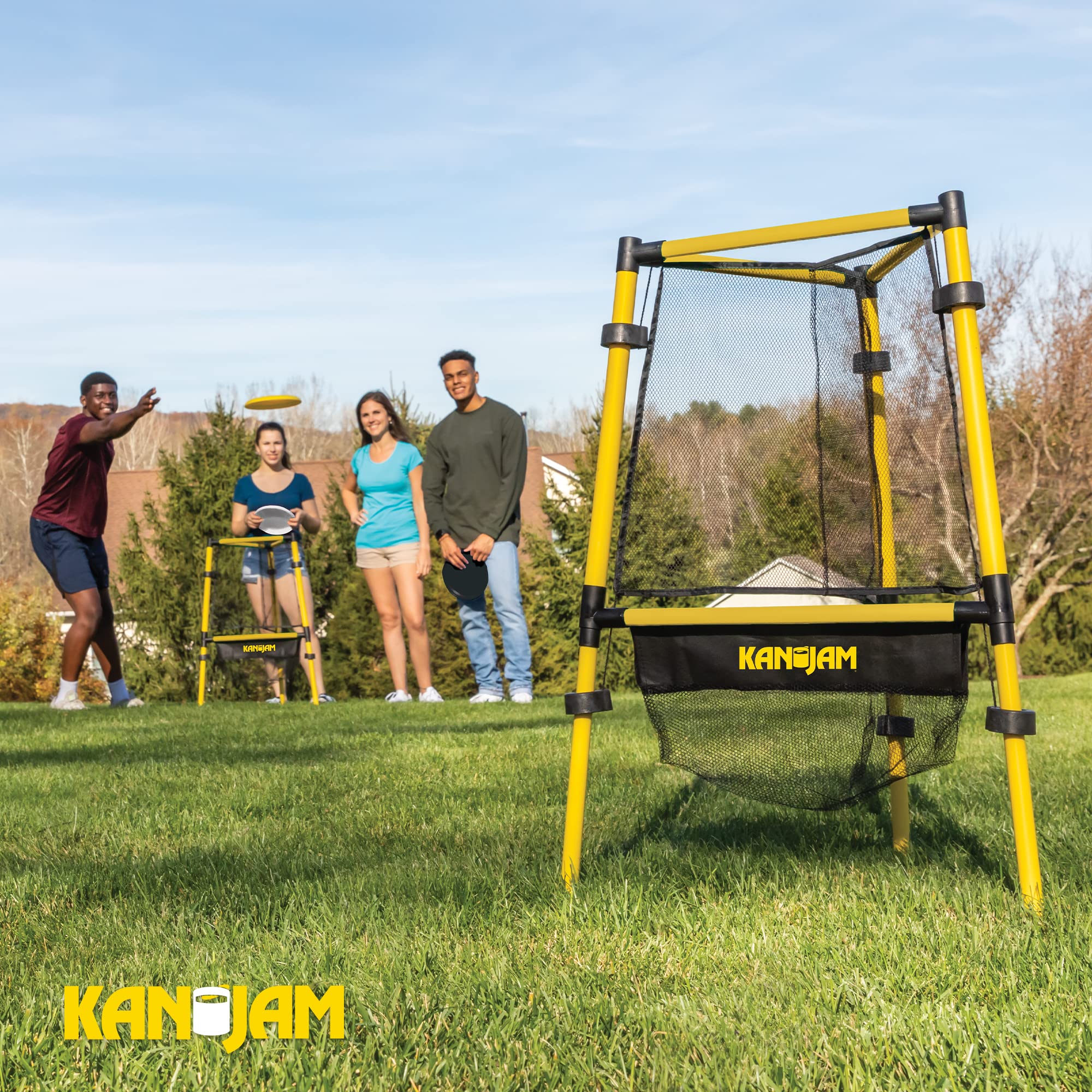 Kan Jam Ultimate Disc Golf Set - Includes 1 Disc Golf Disc & 2 Basket Retrievers - Portable Outdoor Frisbee Golf Game with Carry Bag for Backyard, Park & Beach Fun