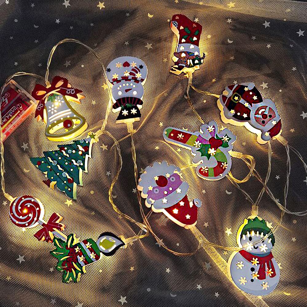 10 LED Christmas Tree Lights - Battery Operated for Indoor Xmas Decor