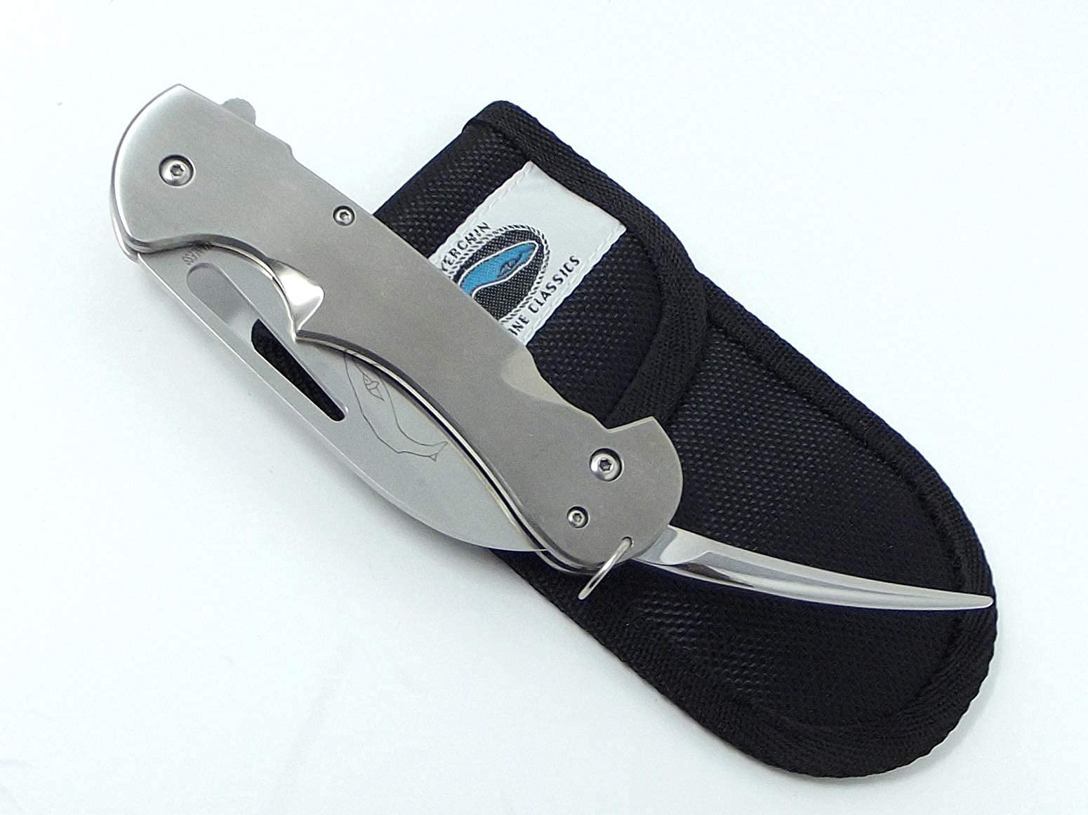 Myerchin Professional Gen 2 Titanium Rigging Knife TF300P with Marlinspike - Belt/Pocket Sheath & Bonus Leather Lanyard - Sailing, Boating, Fishing & Outdoor Survival Tool
