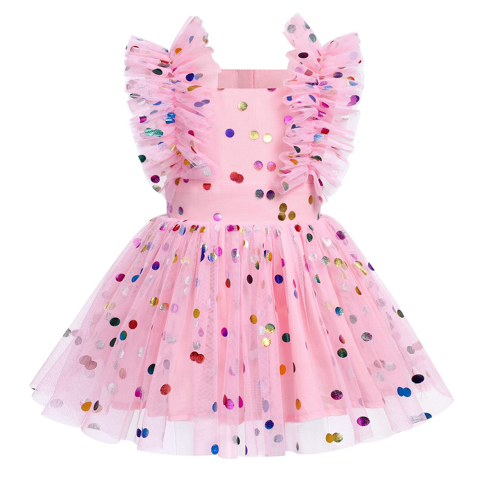 Newborn Baby Girls Tulle Romper Dress - Soft Tutu Bodysuit for Toddler Girls | Birthday Outfit, Photography Clothes & Summer Party Dress for Special Occasions