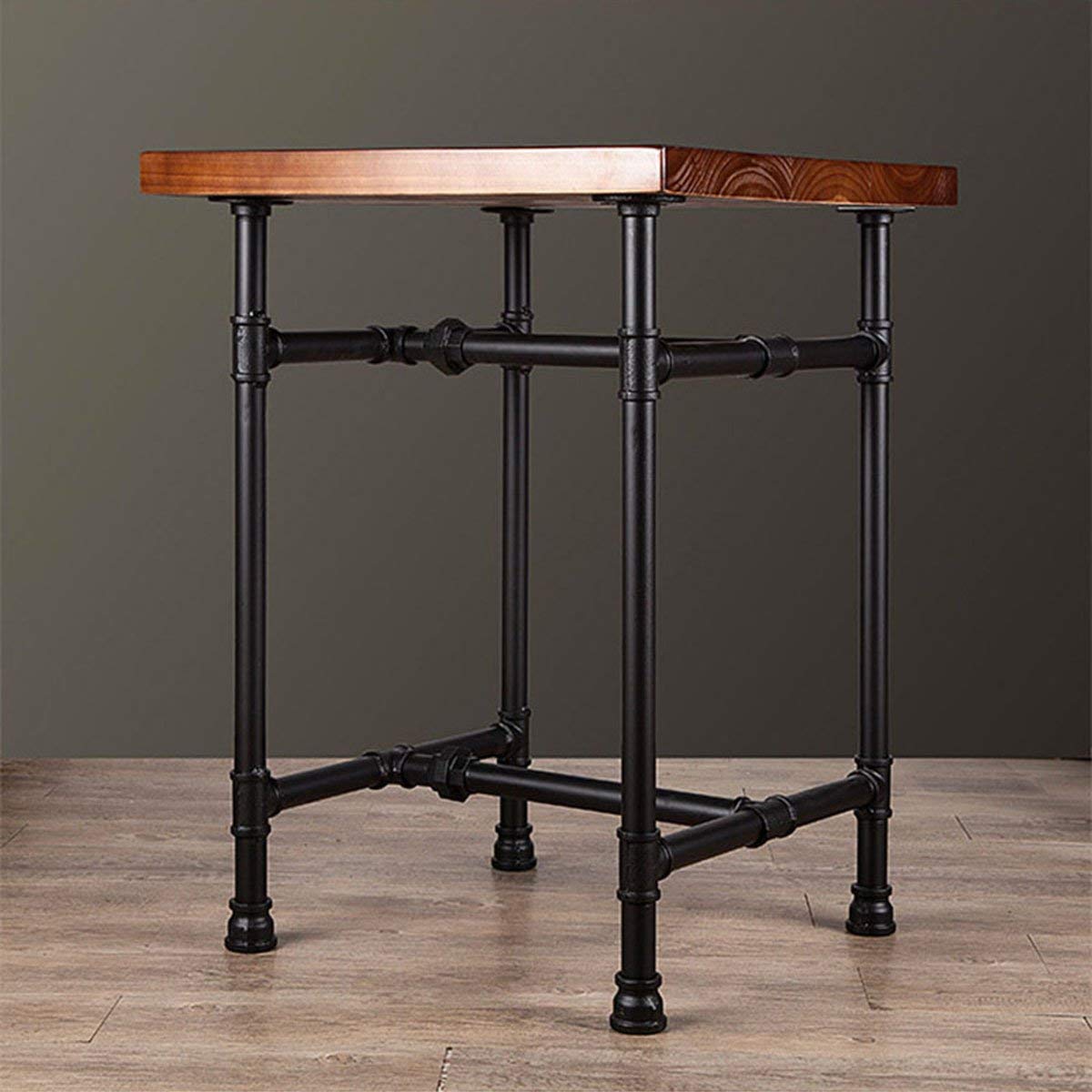 24 Inch Industrial Rustic Iron Pipe Entry Table - Rustic End Table, Coffee Table & Side Table with Metal Legs for Living Room, Dining Room & Bar | Perfect for Home Decor & Small Space Furniture