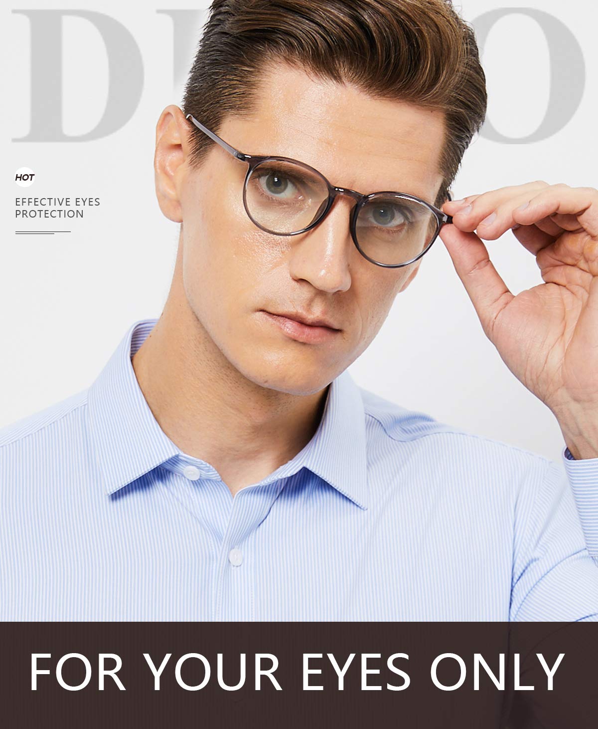 DUCO Superlight Blue Light Blocking Glasses for Computer, Reading & Gaming - 100% UV Protection & Anti-Eye Strain - Perfect for Office Work, Online Classes & Late-Night Screen Use