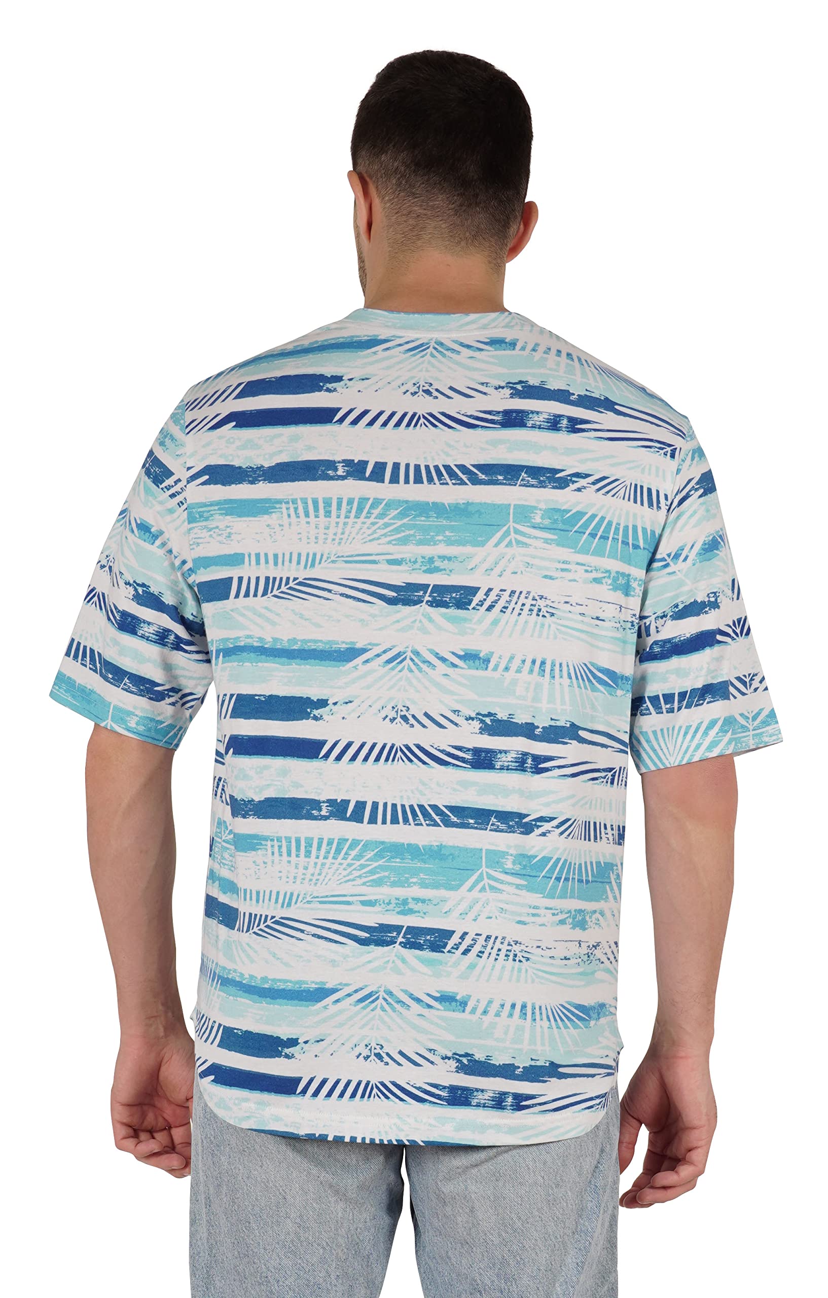 Inkmeso Men's Half Sleeve T-Shirt - Loose Fit Casual Printed Tee for Summer, Beach & Holiday Wear - Breathable Cotton Shirt for Outdoor Activities, Travel & Weekend Outings