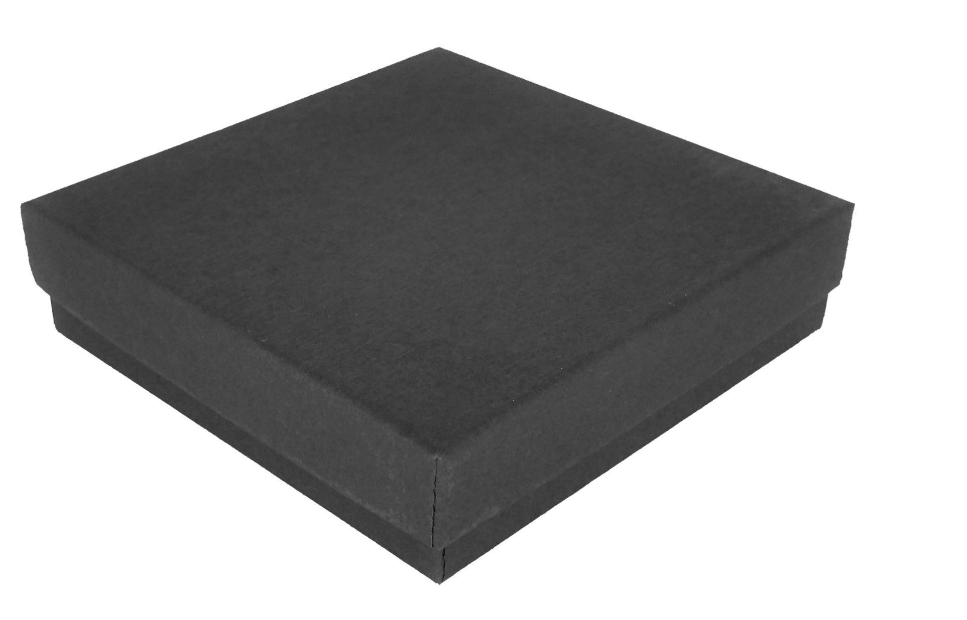 100 Black Matte Jewelry Boxes 3.5x3.5x0.88