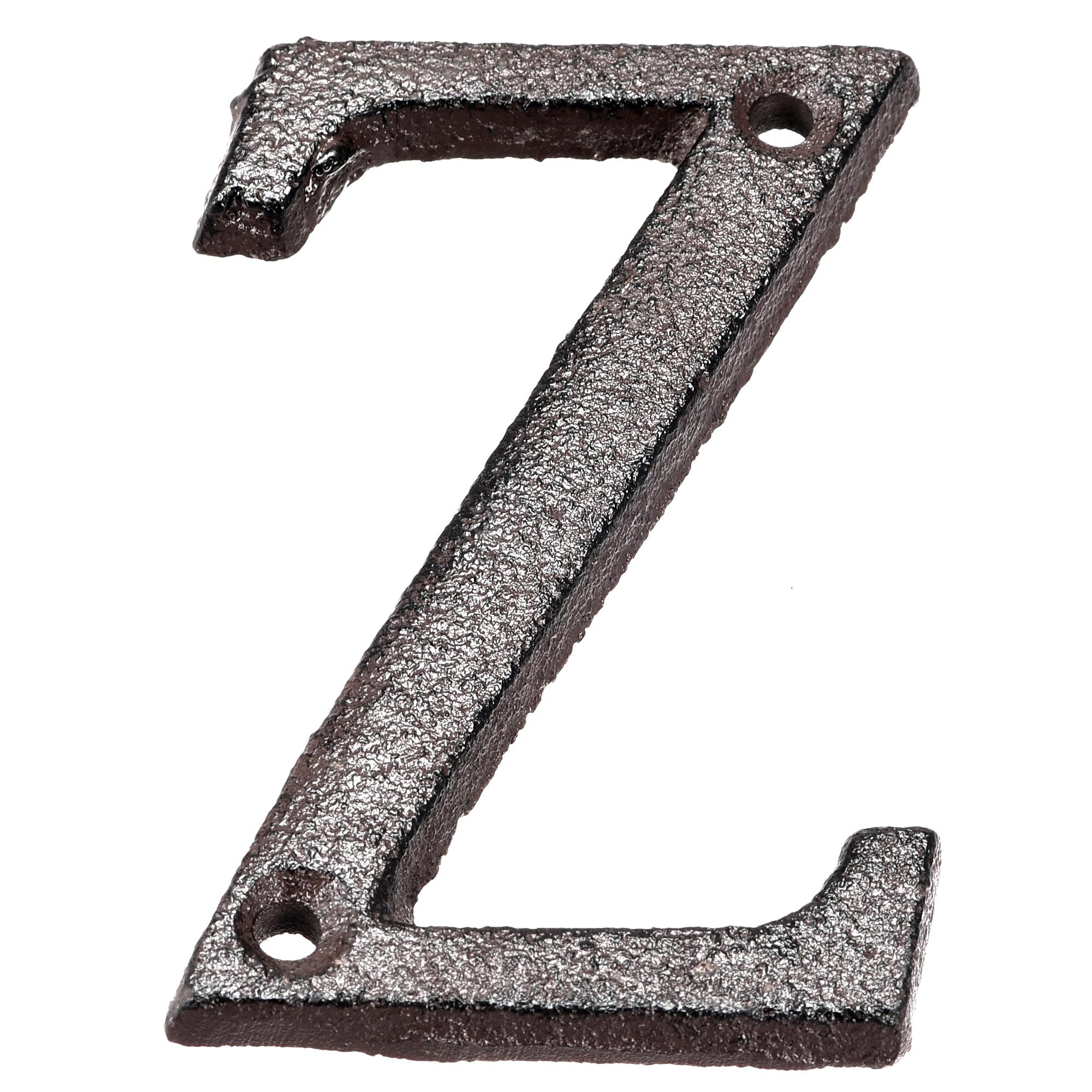 3 Inch Cast Iron Letter Z - Rustic House Letter for Home, Hotel & Mailbox Address Sign - Perfect for Front Door, Porch, Garden & Outdoor Decor