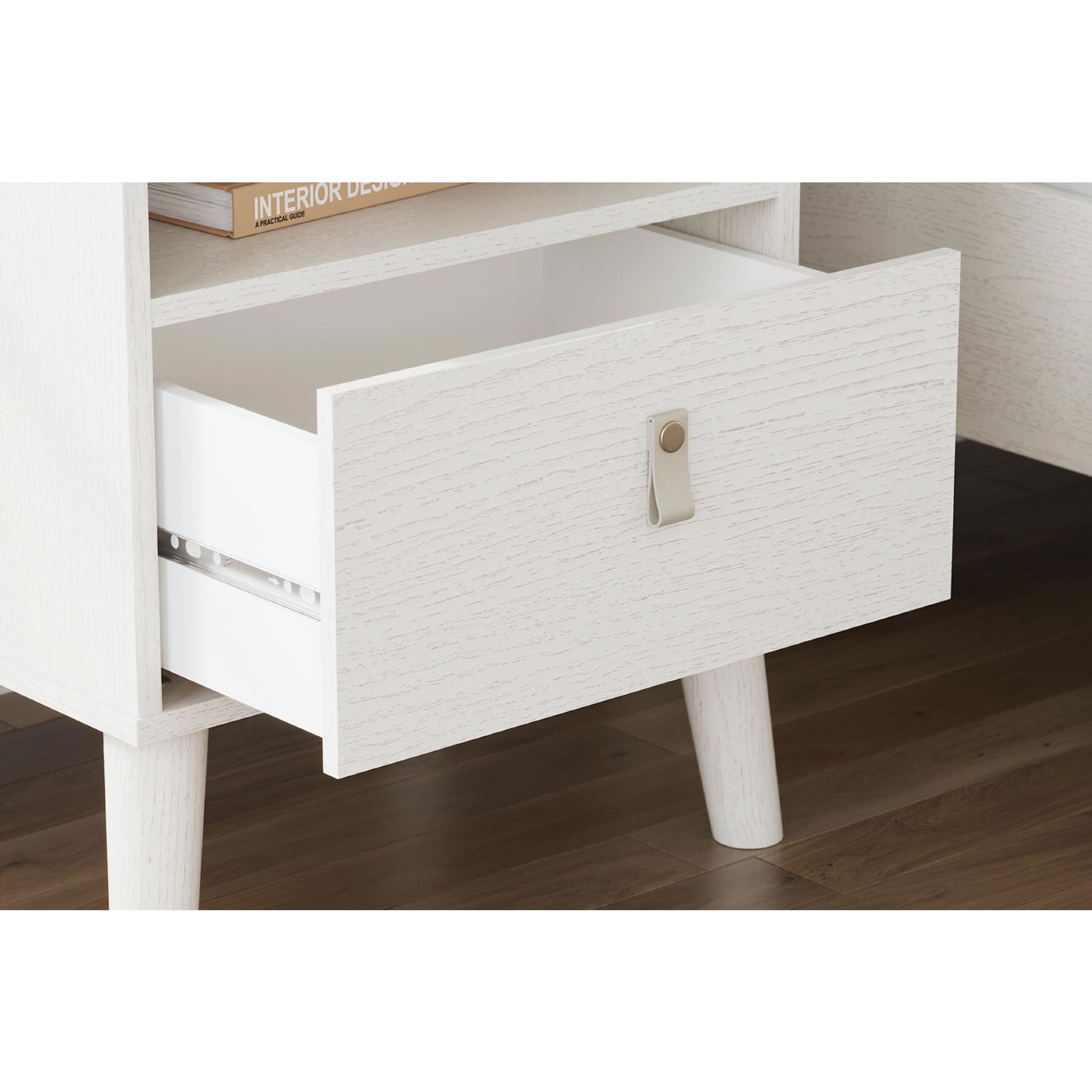 Aprilyn White Nightstand - Modern Bedside Table for Bedroom, Living Room & Guest Room - Stylish & Functional Storage Furniture
