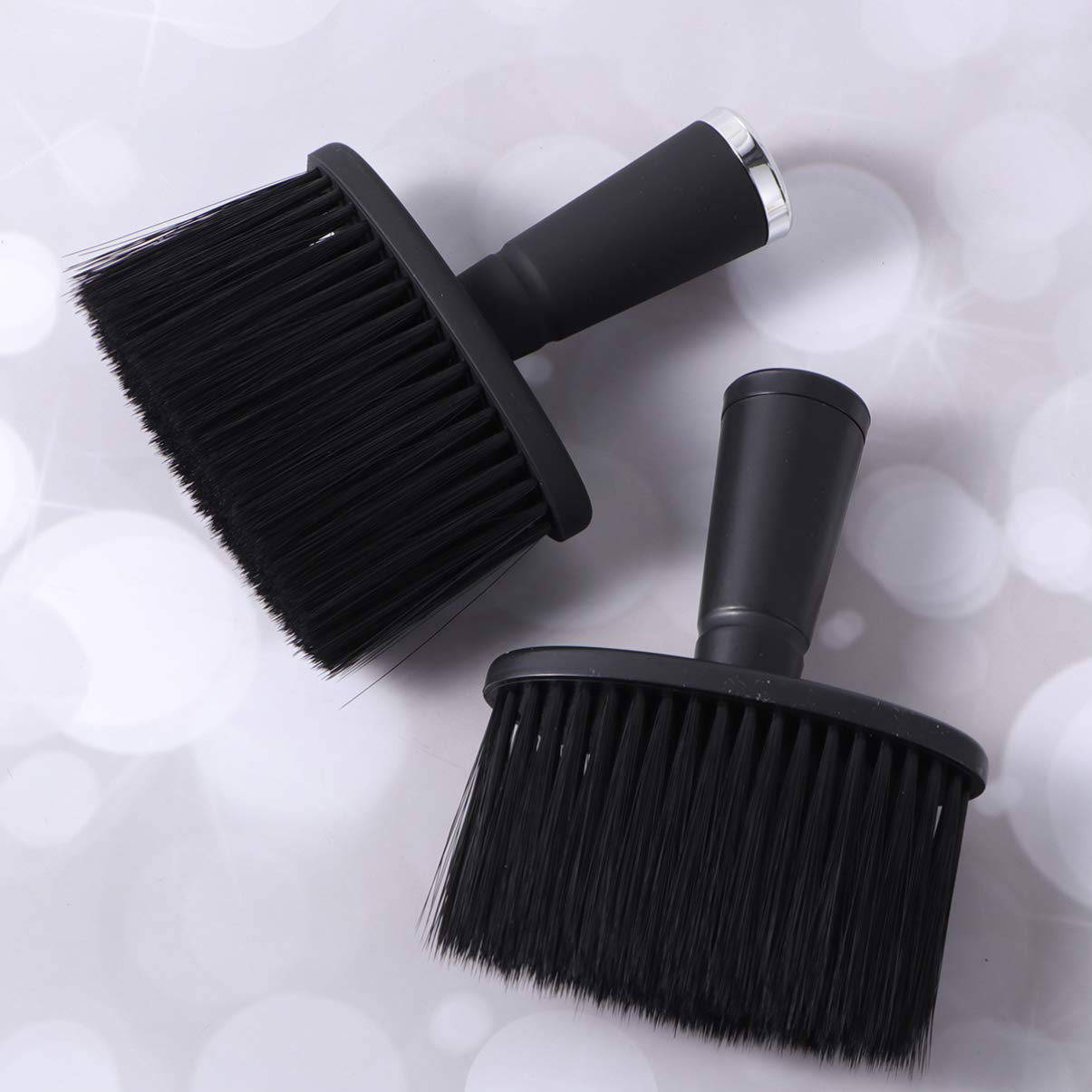 KALLORY 2 Pack Barber Powder Neck Duster Brush - Professional Hair Cutting & Styling Tools for Men - Soft Bristle Face & Neck Brush for Hair Removal - Perfect for Salon, Home Grooming & Beard Care