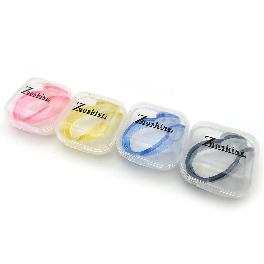Zooshine Set of 4 Waterproof Anti-Slip Nose Clips for Swimming - Comfortable Nose Plugs for Adults & Kids - Perfect for Pool, Snorkeling, and Water Sports