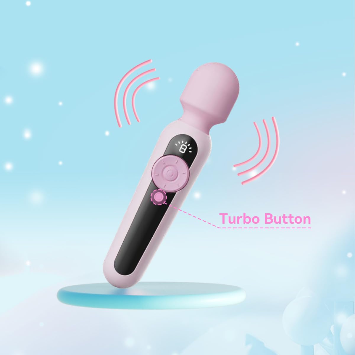**56-Speed Pink Whale Magic Wand Vibrator for Women - Waterproof Clitoral Stimulator with LCD Display & 56 Pleasure Modes - Adult Sex Toy for Couples, Solo Play & Relaxation**