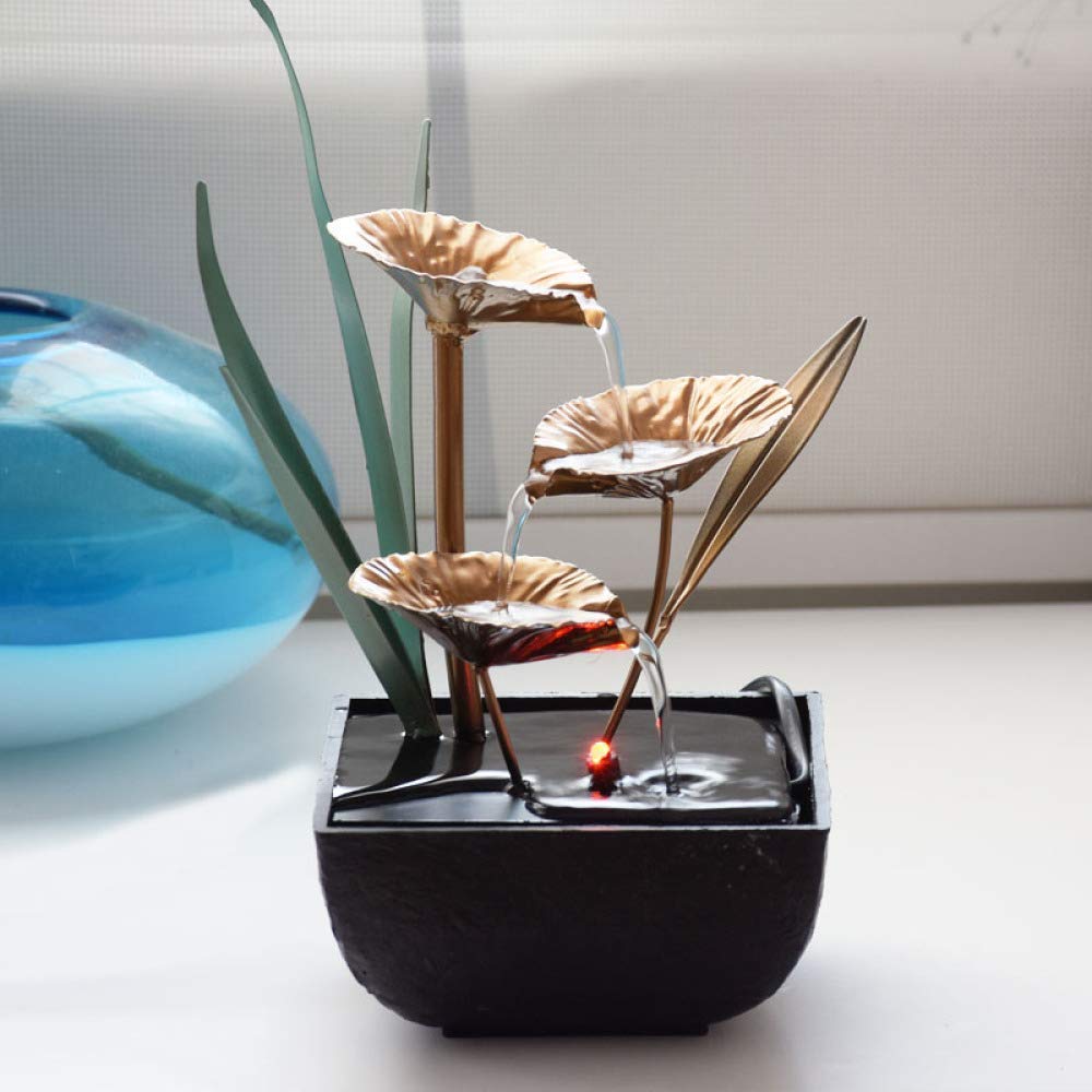 VSDEXR Indoor Water Fountain - Decorative Resin Feng Shui Wheel Desktop Fountain for Home, Office & Teahouse | Relaxing Zen Decor with Soothing Water Sounds