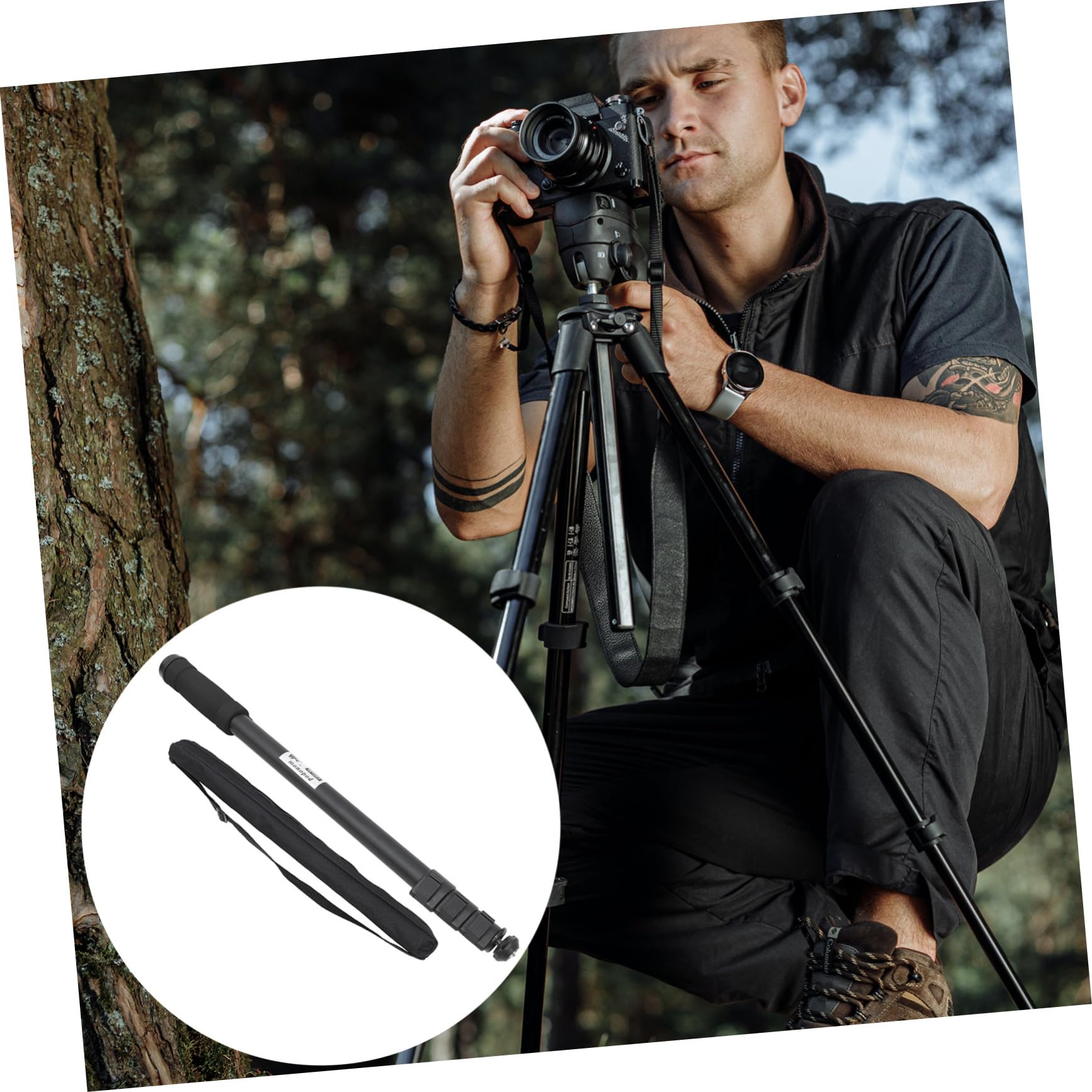 Veemoon Lightweight Telescopic Camera Monopod for DSLR Cameras - Portable Tripod Stand for Outdoor Travel, Sports Events & Vlogging (Perfect for Hiking, Photography & Video Shooting)