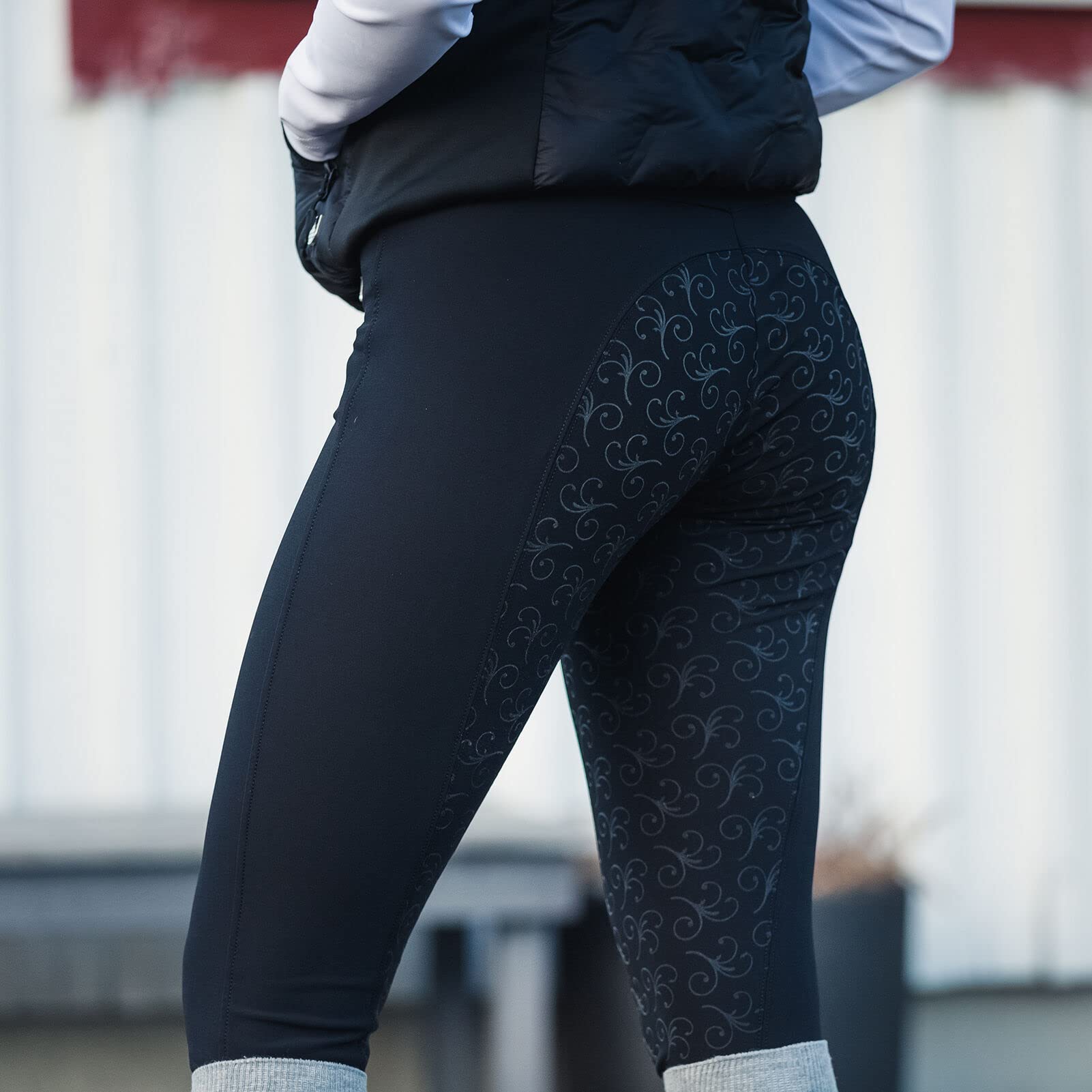 HORZE Angelina Women's Silicone Full Seat Breeches - Equestrian Riding Pants for Comfort & Grip in Horseback Riding, Training & Show Jumping
