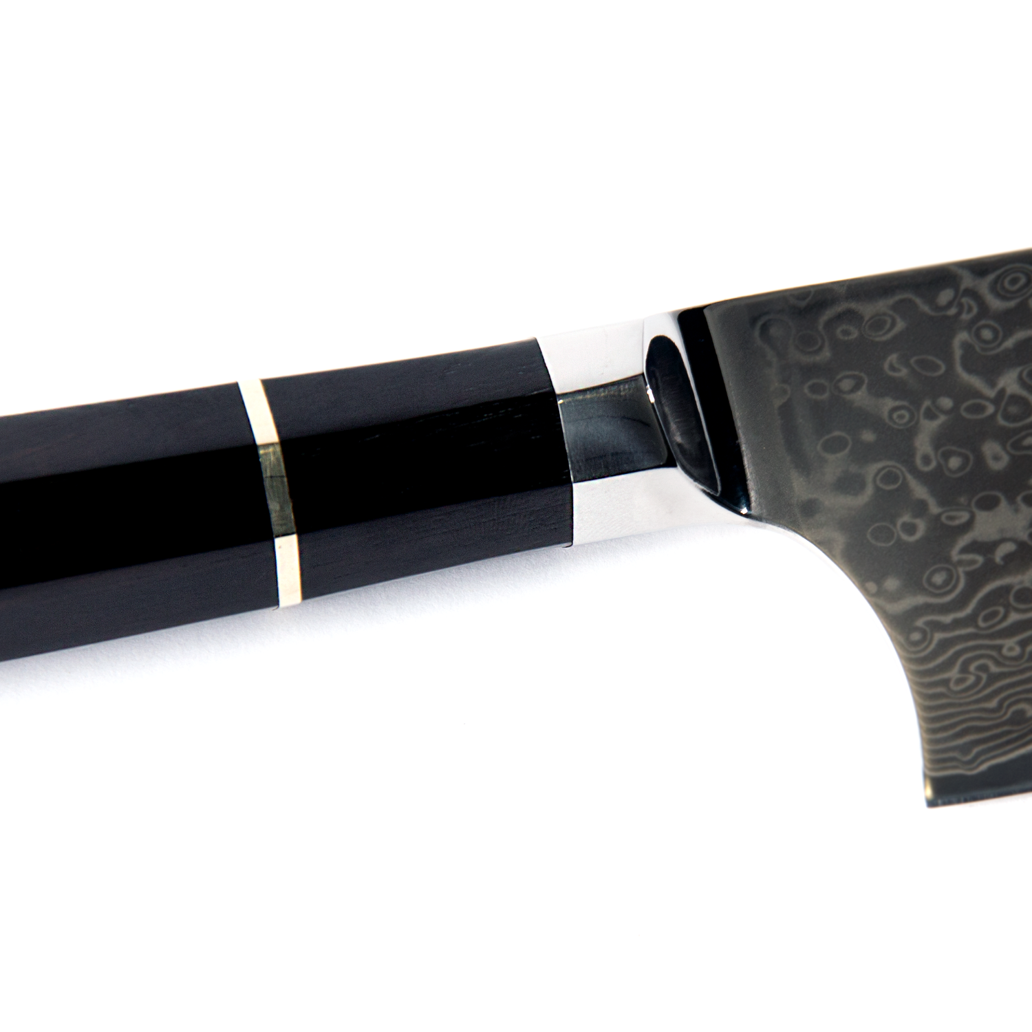 Premium Octad Japanese Damascus Steel 9-Inch Chef Knife with Ebony Handle - Professional Kitchen Knife for Slicing, Dicing & Chopping Vegetables, Meat & Fish