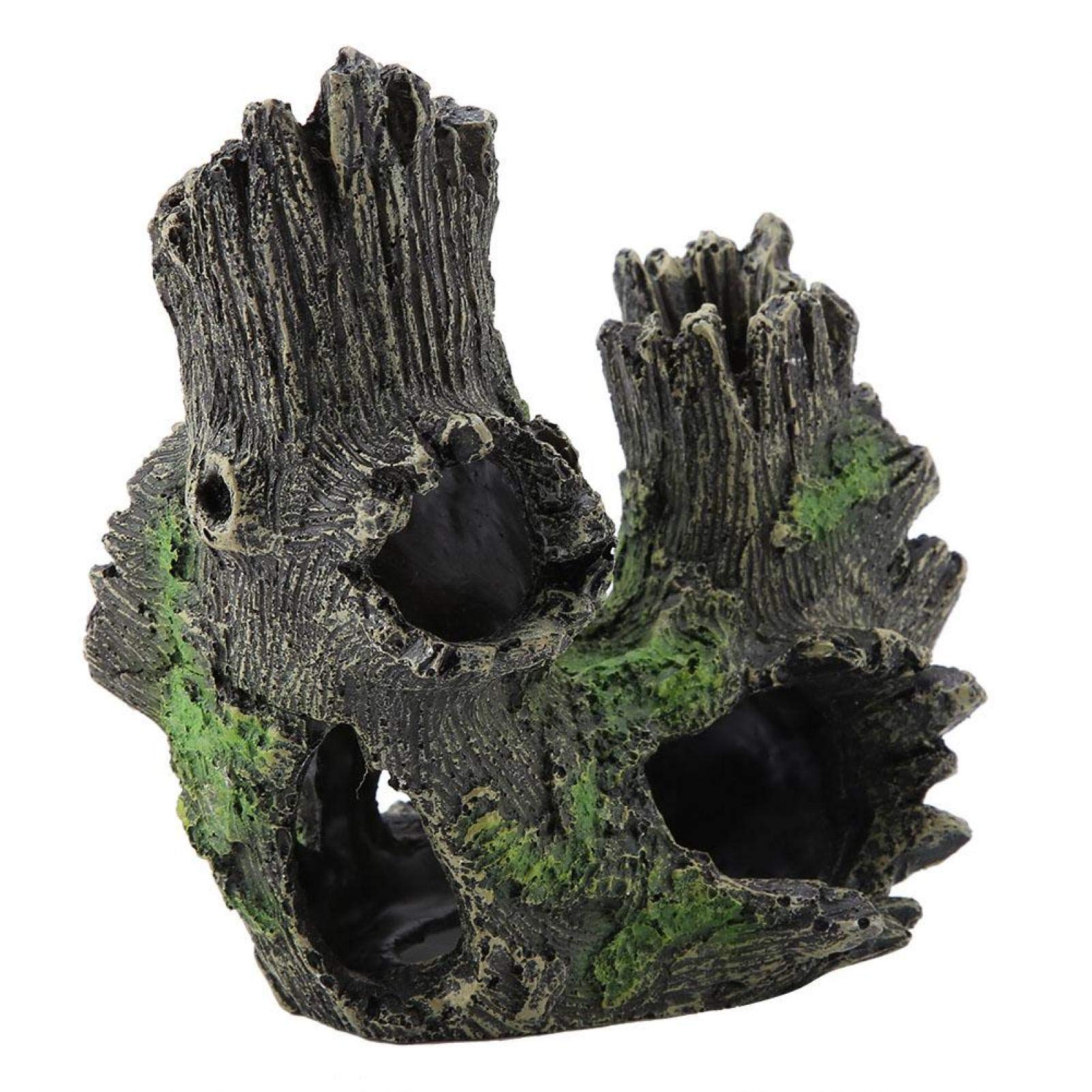 Durable Artificial Resin Tree Trunk for Aquarium - Natural Driftwood Decoration for Fish Tank, Reptile & Terrarium (20x11x14 Inch) - Perfect for Aquatic Plants, Shrimp & Betta Fish Habitat