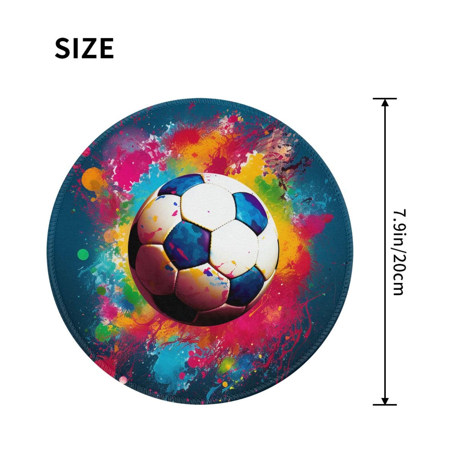 Vibrant Football Print Mouse Pad - Waterproof, Non-Slip Rubber Base Gaming Mousepad for PC & Laptop - Perfect for Office, Home & Gaming Setup