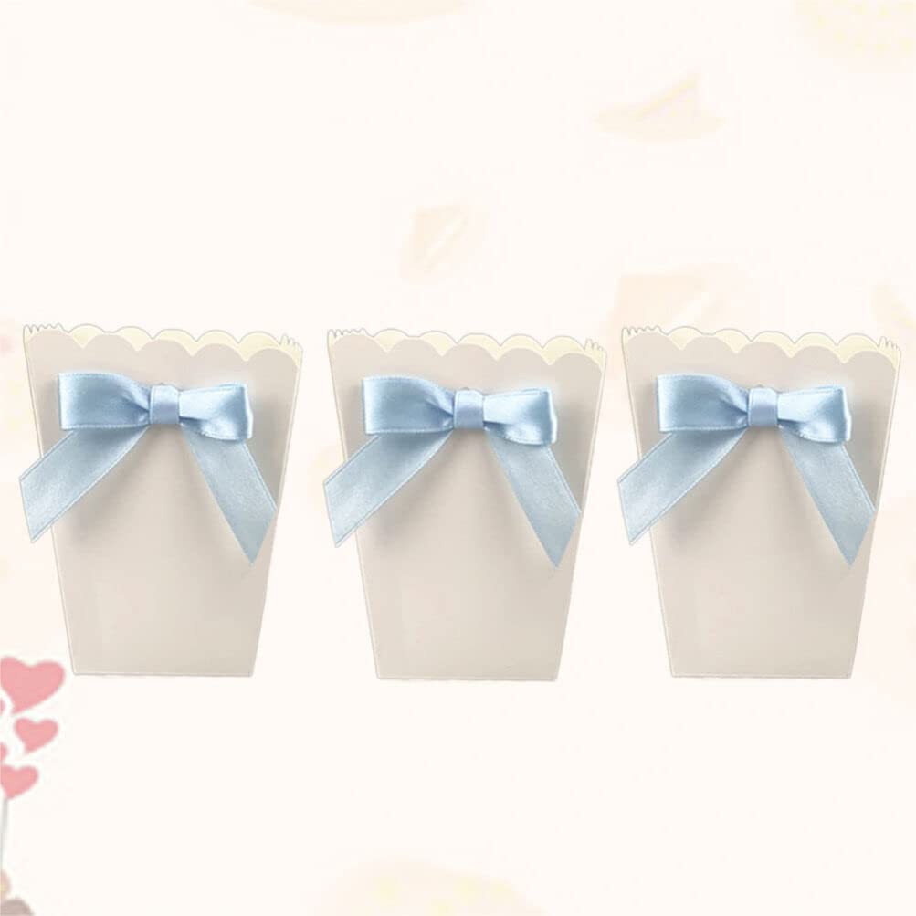 Kisangel 12-Piece Movie Theater Popcorn Box Set - Reusable Snack Containers for Candy, Popcorn & Treats with Decorative Blue Bow | Perfect for Parties, Movie Nights & Home Decor