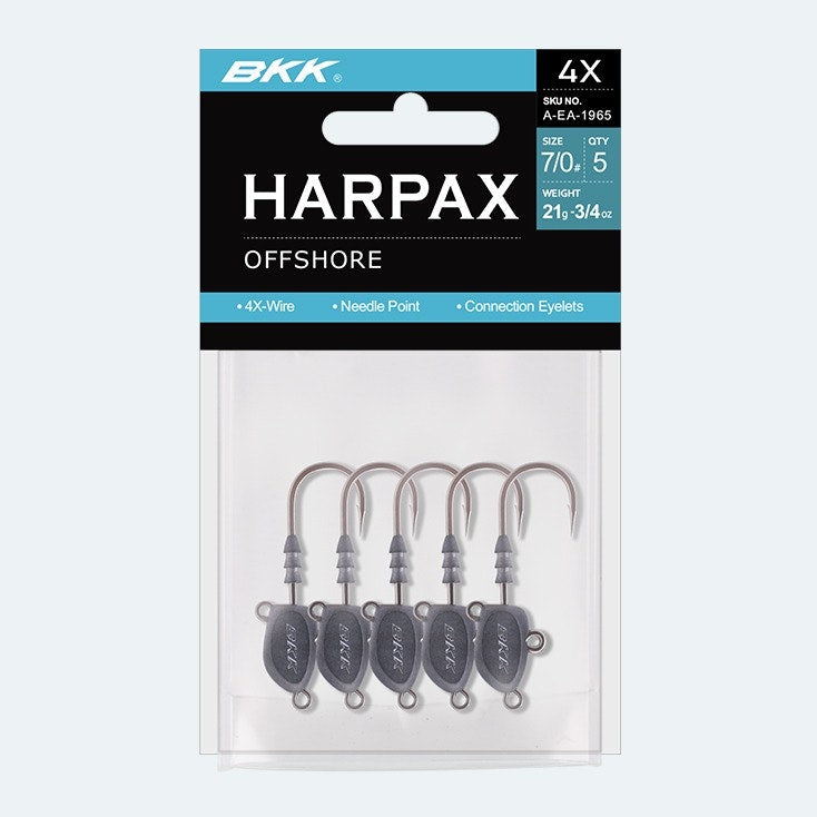 Premium BKK Harpax Offshore Jigheads for Saltwater Fishing - Heavy Duty Fishing Lures for Deep Sea, Surf & Pier Fishing - Ideal for Targeting Snapper, Grouper & Bottom Fish