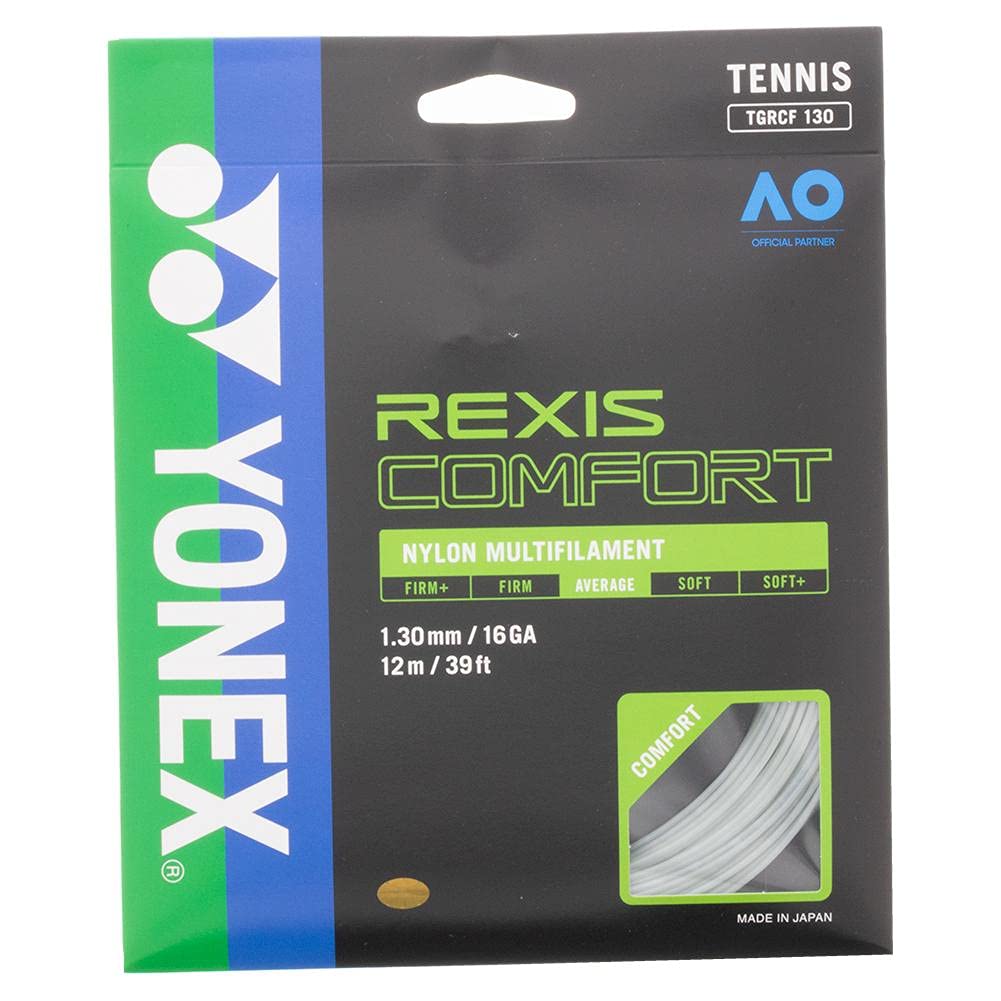 YONEX Rexis Comfort Tennis String - High Performance Synthetic Gut for Control & Power | Perfect for Recreational & Competitive Players on Hard Courts & Clay
