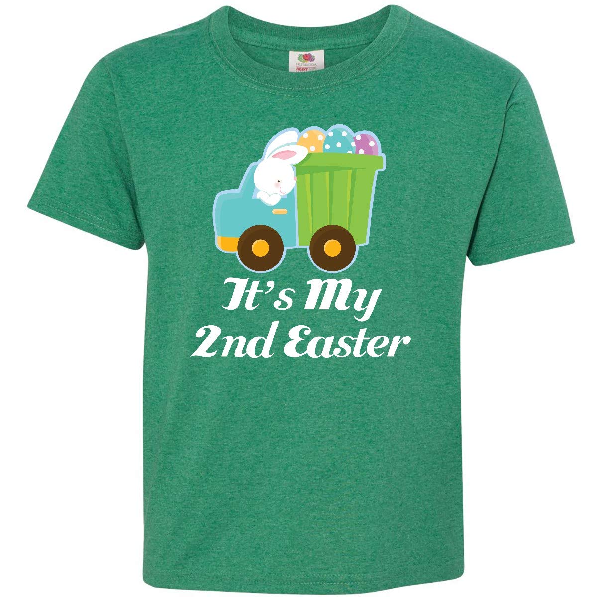 Inktastic My 2nd Easter Egg Truck Youth T-Shirt - Cute Easter Graphic Tee for Kids - Fun Holiday Outfit for Easter Egg Hunt & Spring Celebrations
