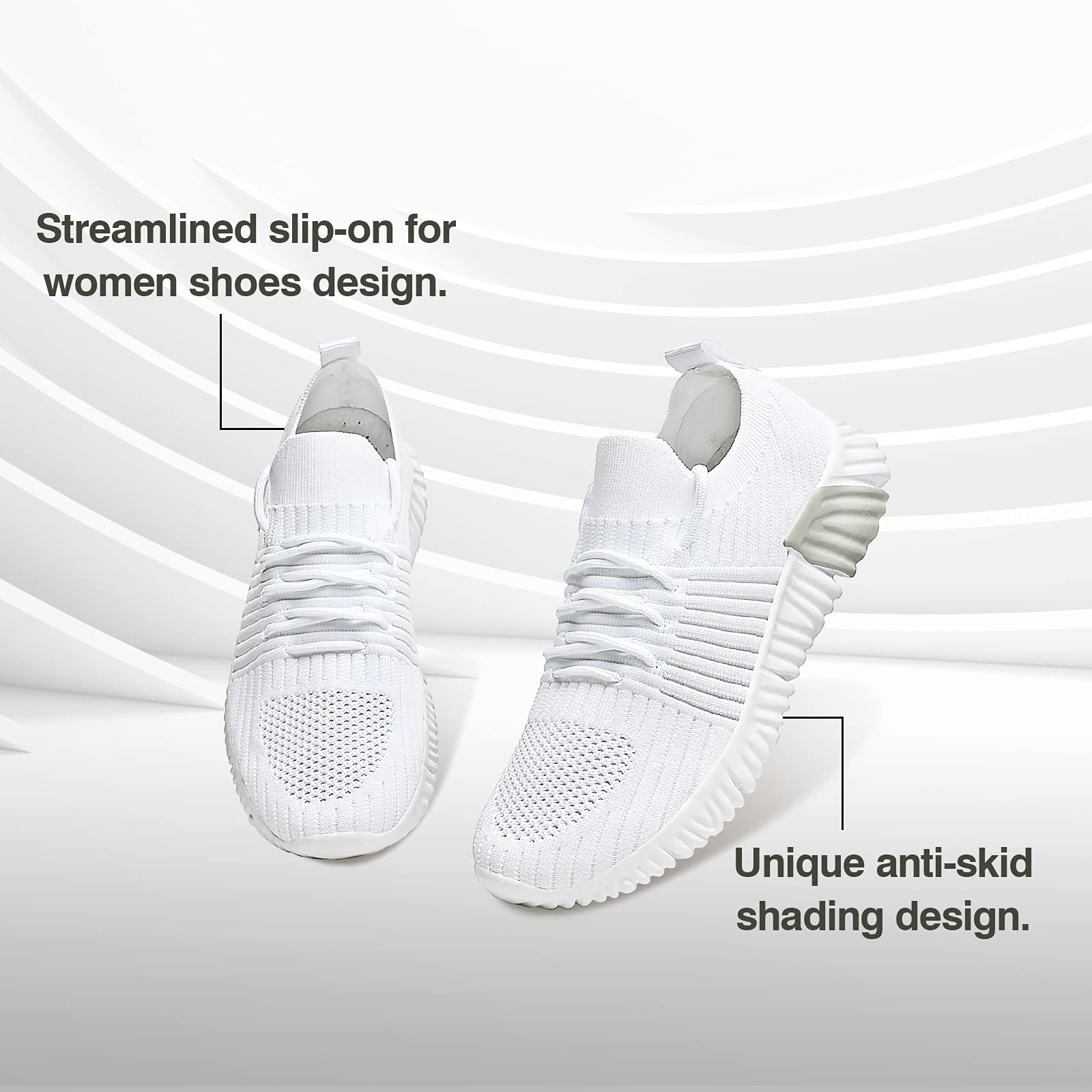 **Women's Slip-On Comfort Walking Shoes - Non-Slip Running Sneakers for Gym, Golf & Casual Wear - Breathable & Lightweight Design for All-Day Comfort**    *(Perfect for Workouts, Errands, Travel & Everyday Wear!)*