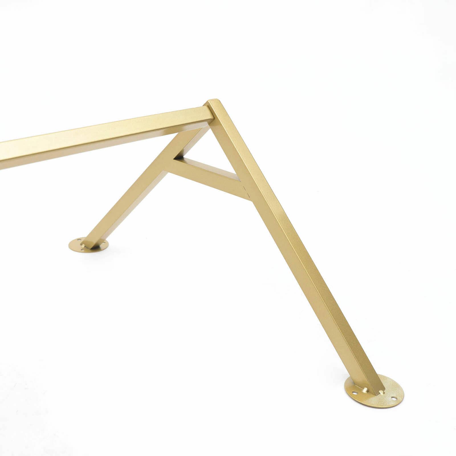 TFCFL Wall-Mounted Clothing Rack - Heavy Duty Metal Garment Display Rack for Stores & Homes - Gold Hanging Clothes Rod with Towel Bar - Perfect for Retail Shops, Bedrooms & Bathrooms