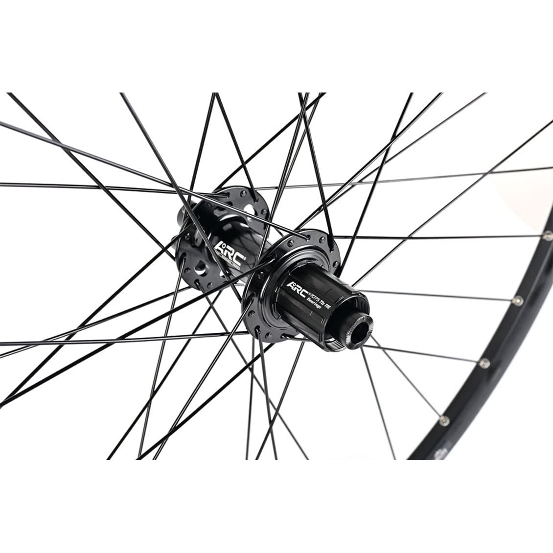 **26/27.5/29 Inch Mountain Bike Wheelset - Disc Brake Compatible with 8/9/10/11 Speed Cassette, Through Axle Front & Rear Wheels for Trail & Cross-Country Riding**