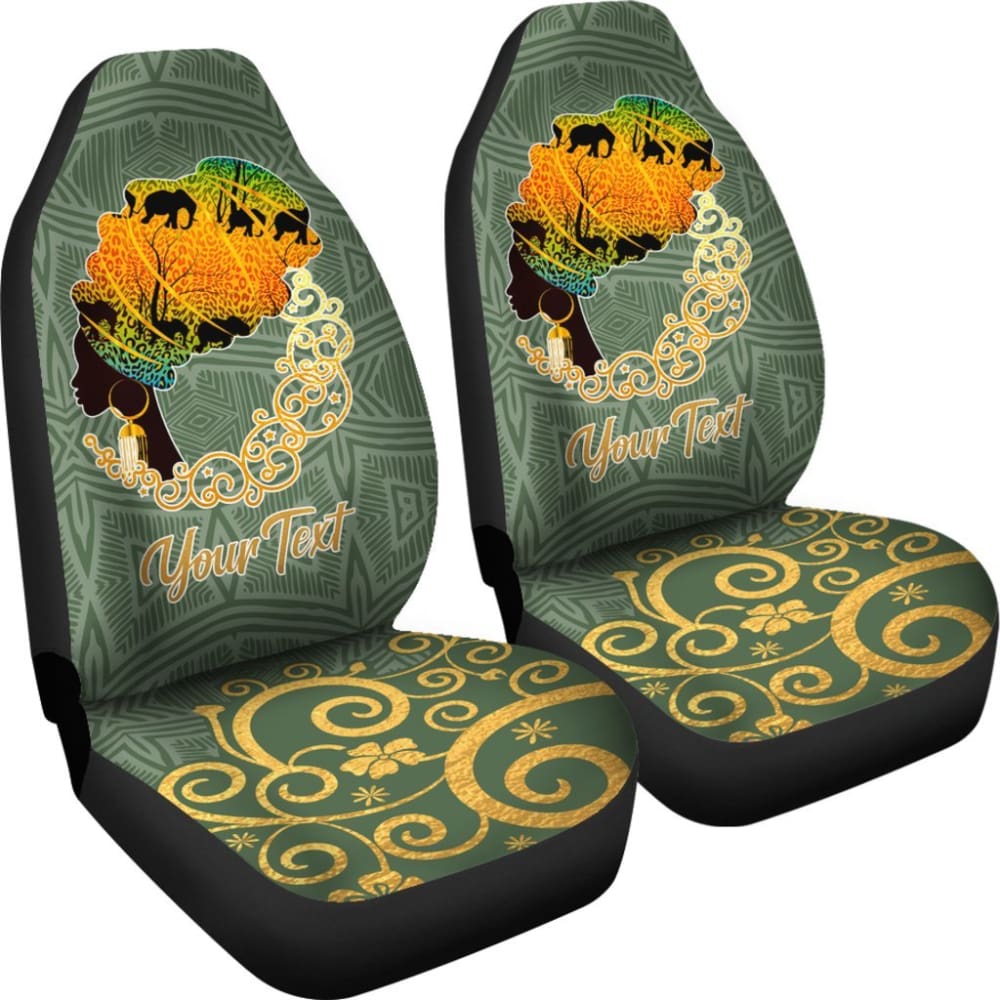 Premium African Print Car Seat Covers with Traditional Turban Design - Stylish & Durable for SUVs, Sedans & Trucks - Perfect for Cultural Events, Road Trips & Daily Commute