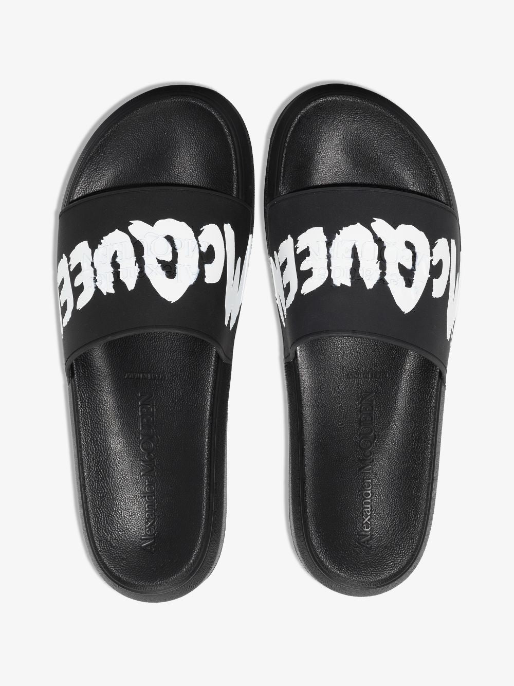 Alexander McQueen Black Leather Sandals for Women - Stylish & Comfortable Summer Shoes for Beach, Vacation & Casual Outings