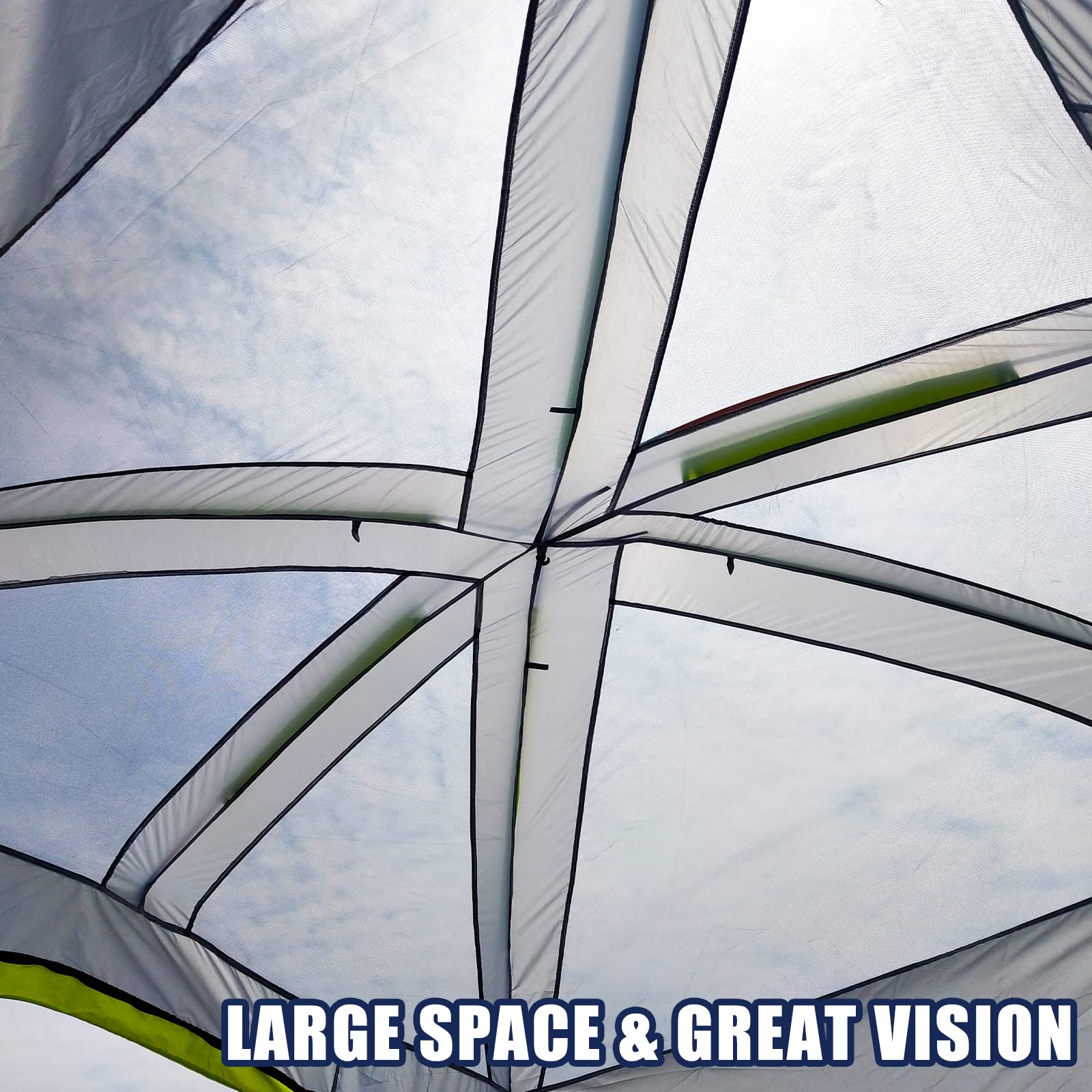 6-Person Instant Cabin Tent for Camping - Windproof & Waterproof Family Tent with Rainfly, 60-Second Easy Setup, 4 Mesh Windows & 2 Doors - Perfect for Backpacking, Hiking & Outdoor Adventures (10'x9'x78