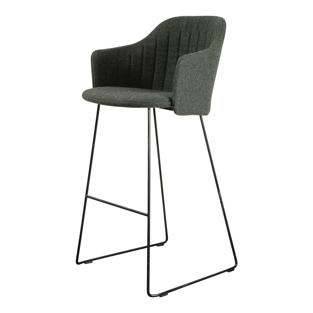 Choice Bar Chair with Sled Base - Back & Seat Cushion Included - Perfect for Home Bars, Kitchen Islands & Entertainment Spaces