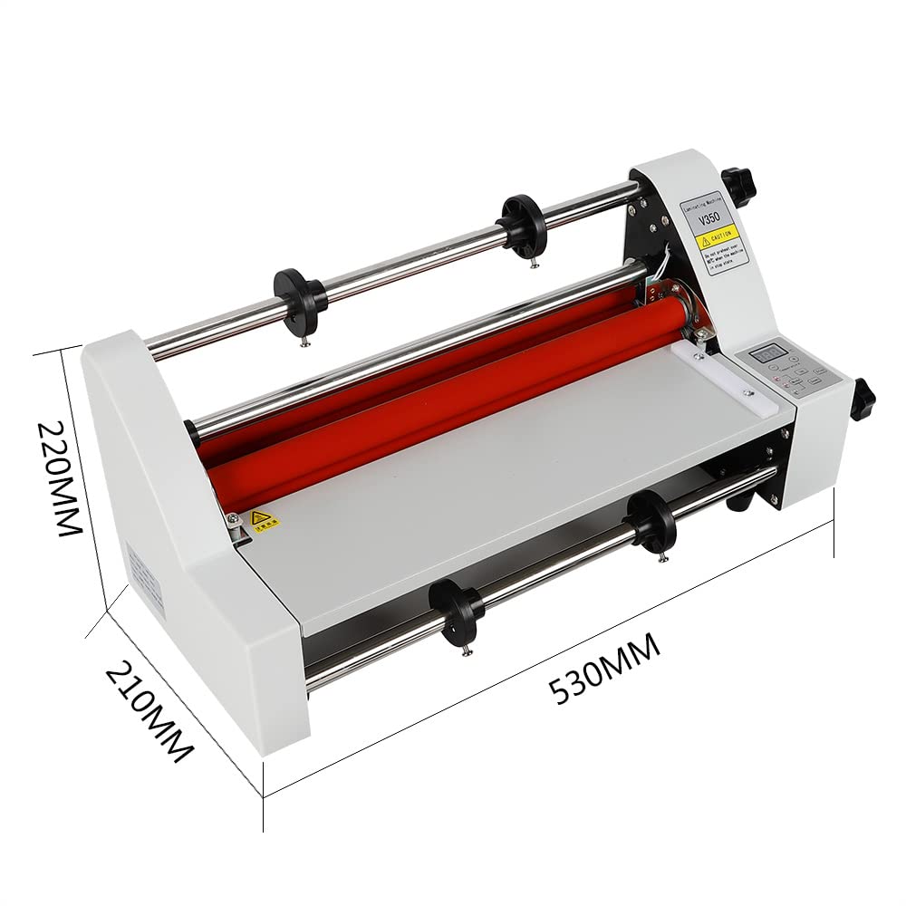 Hot & Cold Roll Laminating Machine - Dual Sided Thermal Laminator with Digital Display & Electronic Temperature Control for Home, Office, School - Perfect for Documents, Photos, ID Cards & Craft Projects (US Stock)