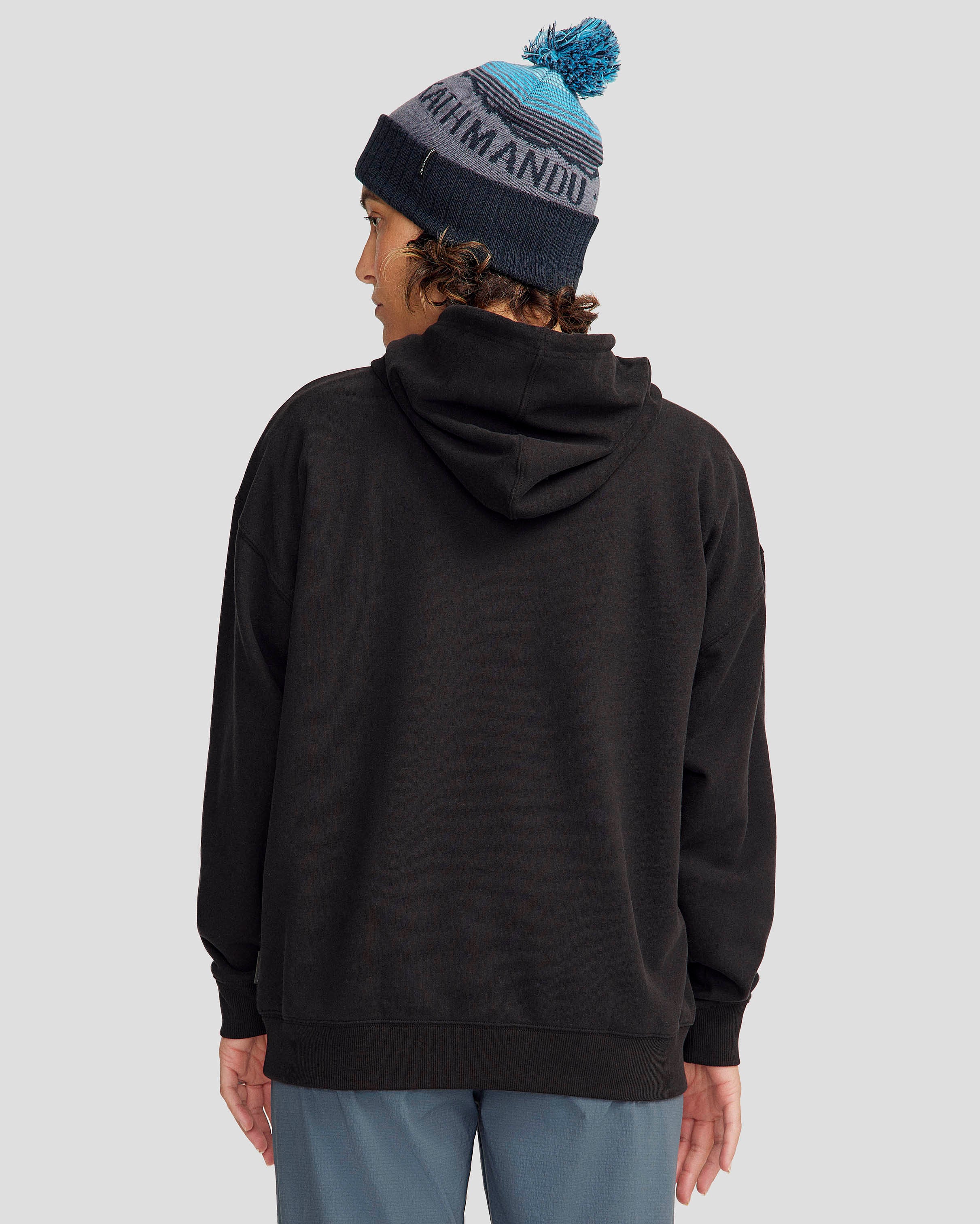 Women's Peak Badge Relaxed Hoodie - Black Stingray | Soft & Comfortable Pullover Sweatshirt for Casual Wear, Gym & Outdoor Activities
