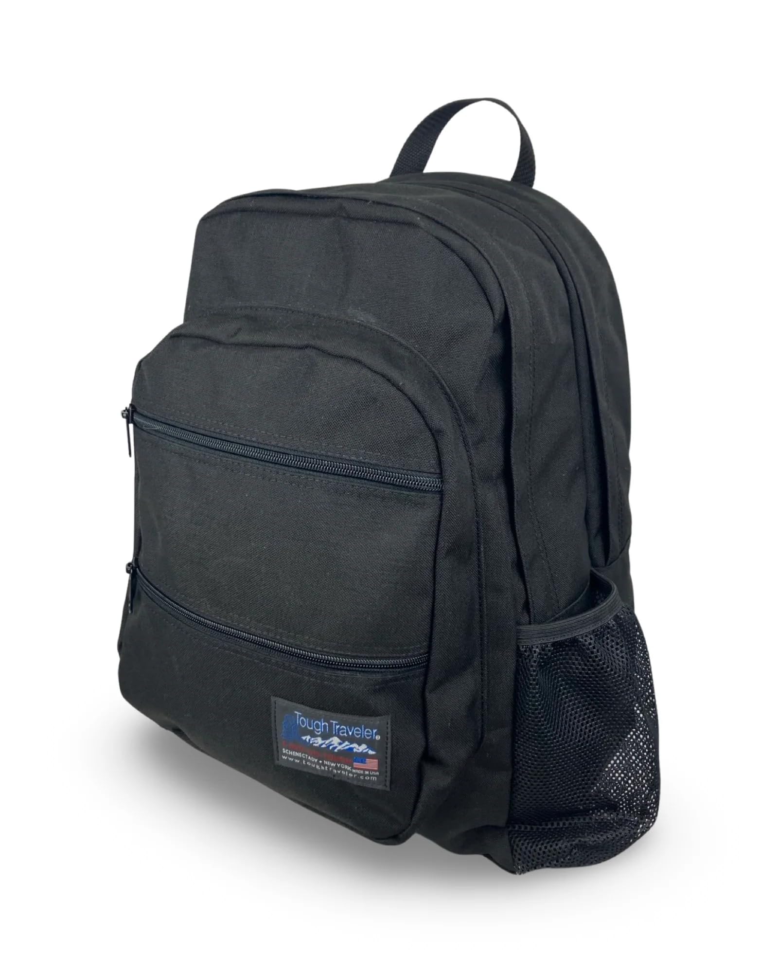 TouCom Laptop Backpack - Durable USA-Made Solid Black Design for Work, School & Travel