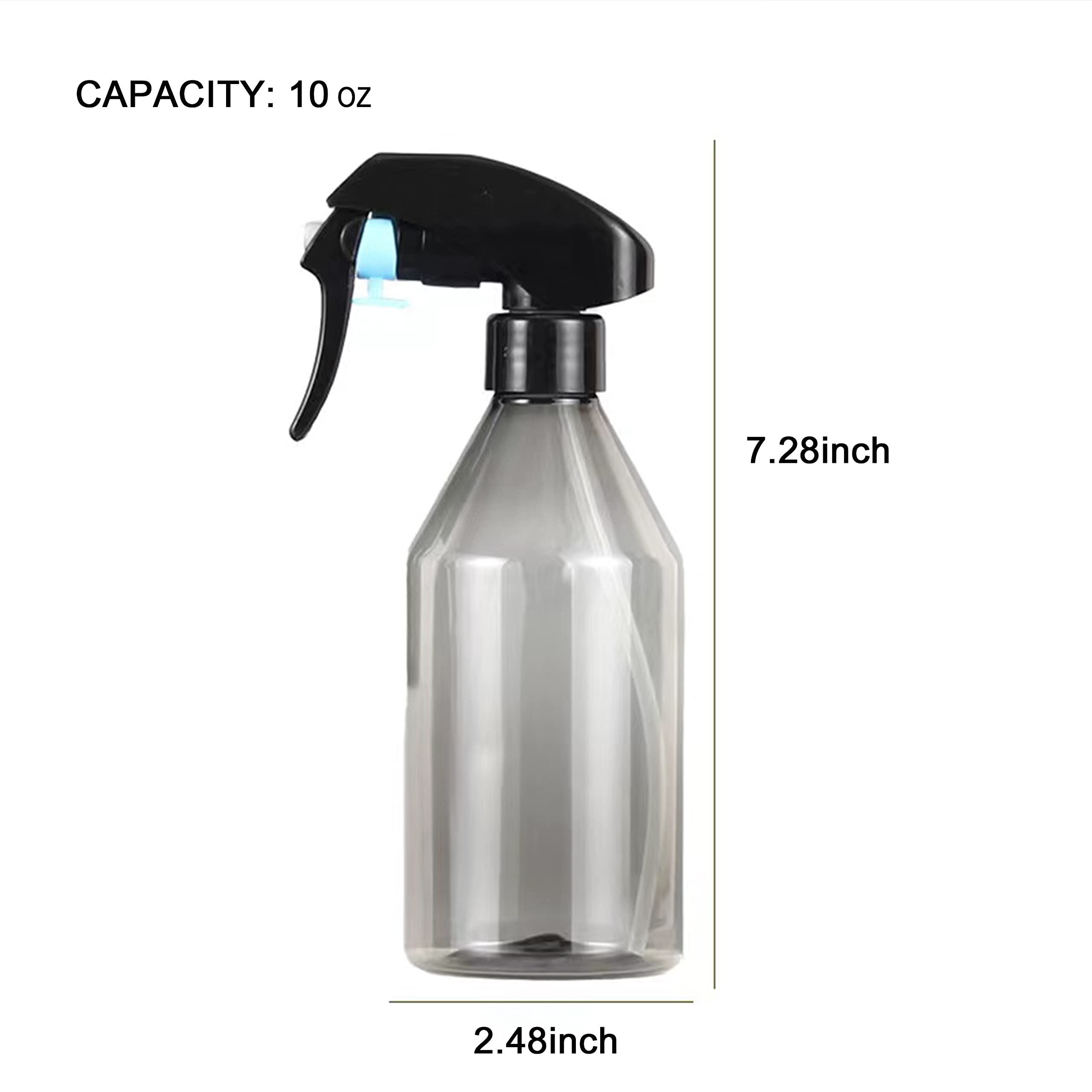 10oz Fine Mist Spray Bottle for Plants, Succulents & Flowers - Gentle Watering Can & Cleaning Solution Mister - Perfect for Indoor Gardening, Hair Styling & Household Cleaning