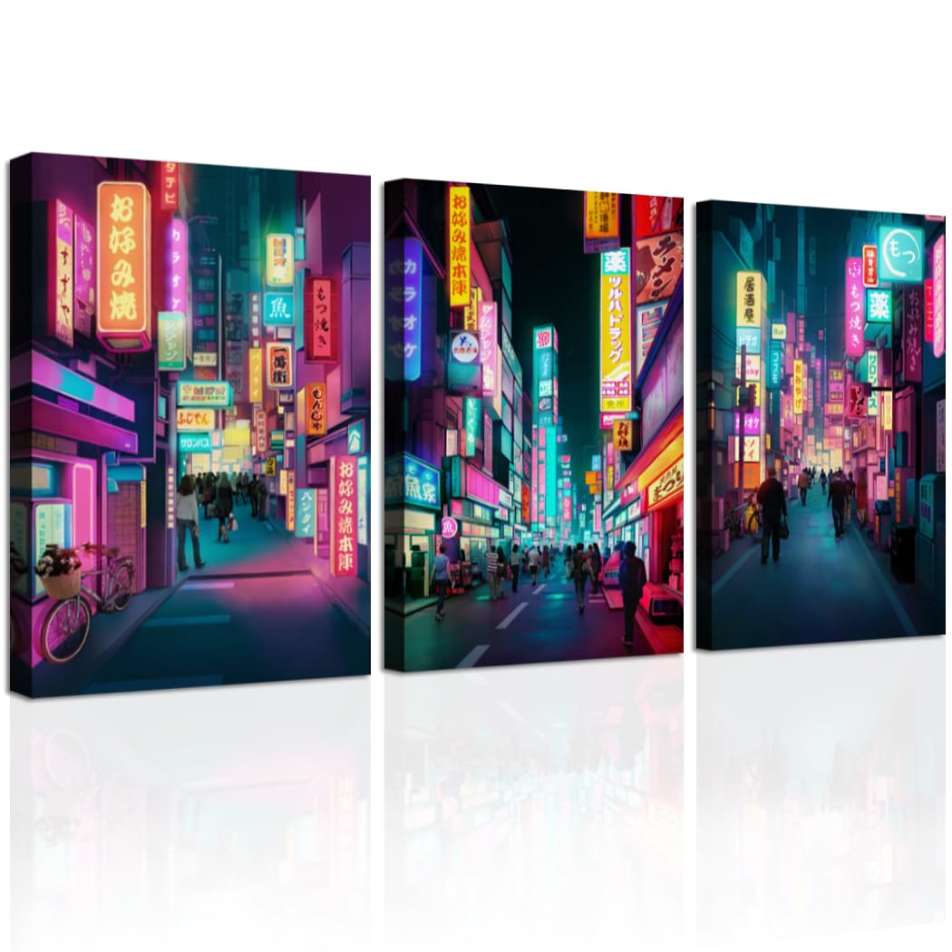 Anime Posters - Japanese Wall Art 3-Piece Set for Living Room & Bedroom Decor