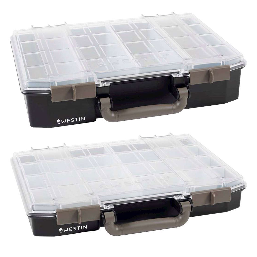 Westin W6 Lure Vault Tackle Box - Waterproof Fishing Tackle Storage Organizer for Bass, Trout & Saltwater Fishing Gear - Perfect for Boat, Kayak & Shore Fishing Adventures