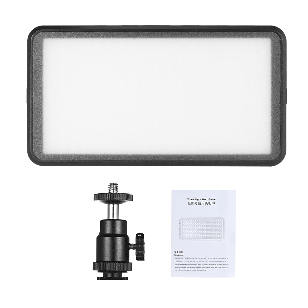 PRAV® 20W Dimmable LED Video Light with 3200K-6000K Color Temperature for Canon Nikon DSLR Cameras - Perfect for Photography, Videography, YouTube & Studio Lighting