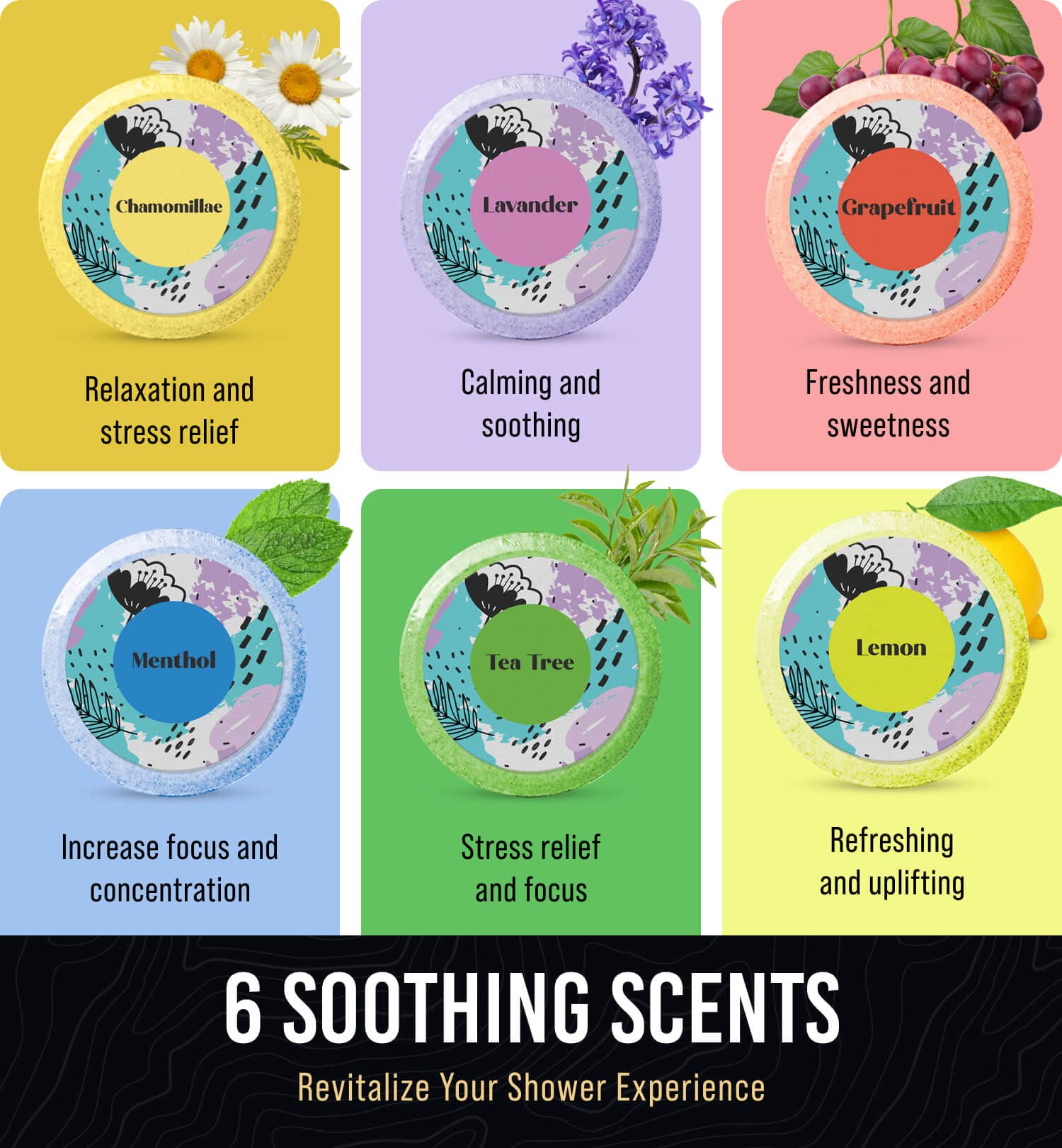 Galaxy Rose Flower Gifts for Women - 6 Hour Timer Aromatherapy Shower Steamers, Relaxing Bath Essentials for Spa, Self Care & Romantic Gifts