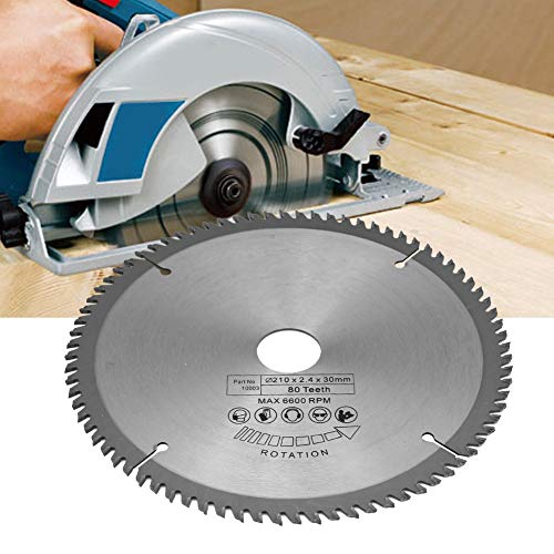 80T 210mm Circular Saw Blade with 30mm Bore & 3 O-Rings - Premium Wood Cutting Blade for Hardwood, Plywood, Laminate - Perfect for DIY Projects, Woodworking & Carpentry