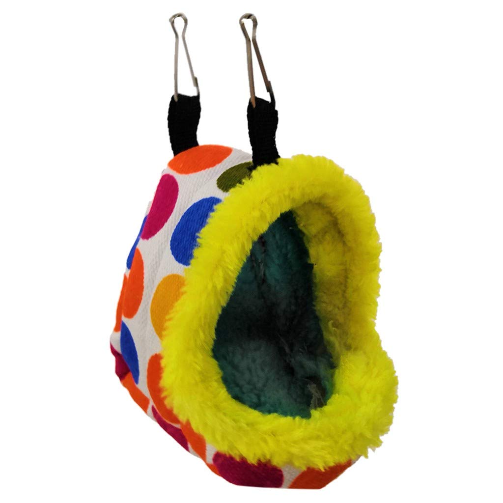 Roagerly Warm Hanging Bird Bed House - Cozy Winter Pet Nest for Parakeets, Hamsters & Squirrels - Multicolor Small Size - Perfect for Cage & Indoor Use