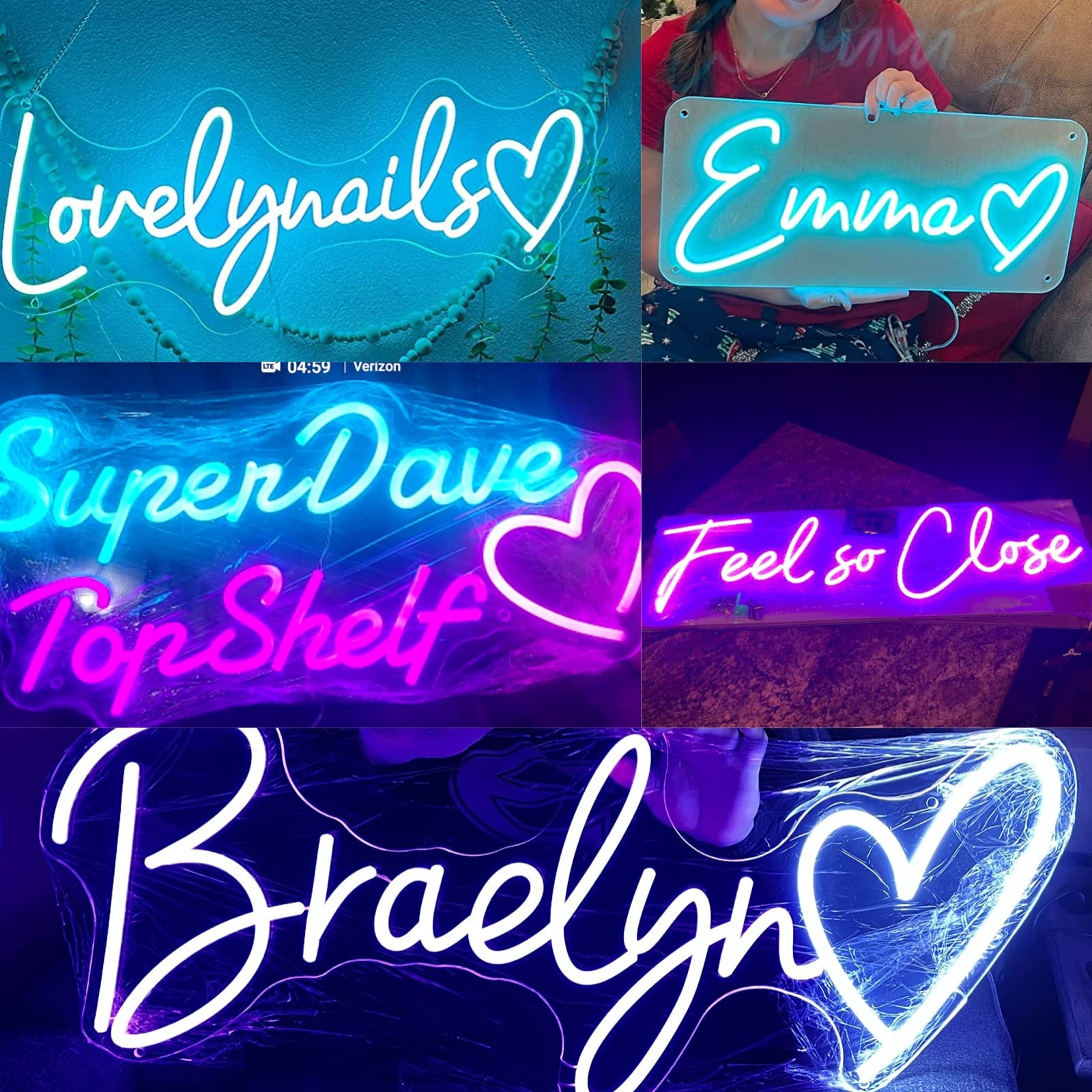 Custom Neon Signs for Wall Decor - Personalized LED Neon Name Sign for Wedding, Birthday Party, Bedroom & Gaming Room - Unique Home & Event Lighting Decor for Bars, Restaurants & Retail Stores