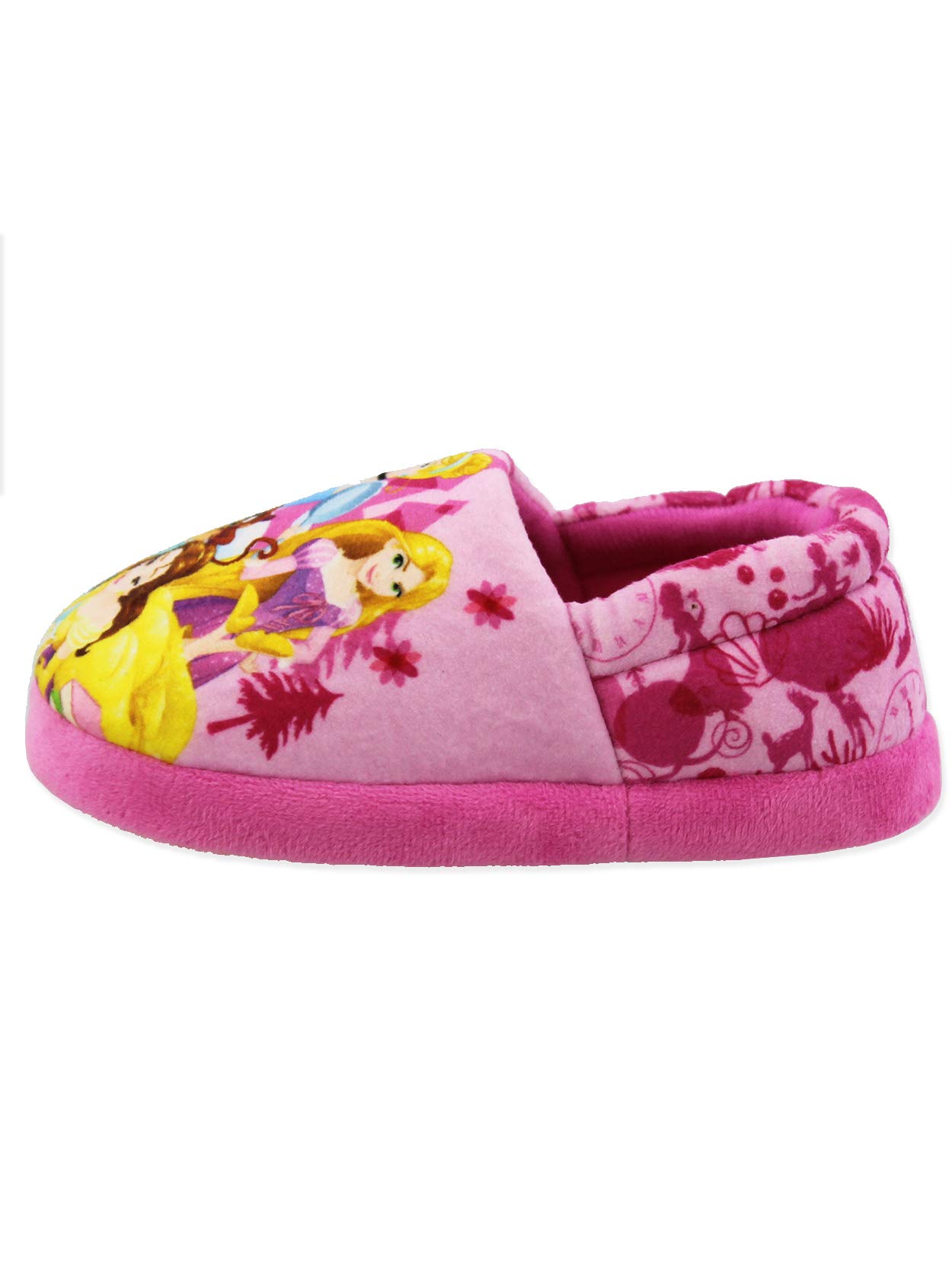 Disney Princess Girls Toddler Plush Aline Slippers - Soft & Cozy Princess-Themed House Shoes for Toddlers - Perfect for Indoor Play, Dress-Up & Birthday Gifts