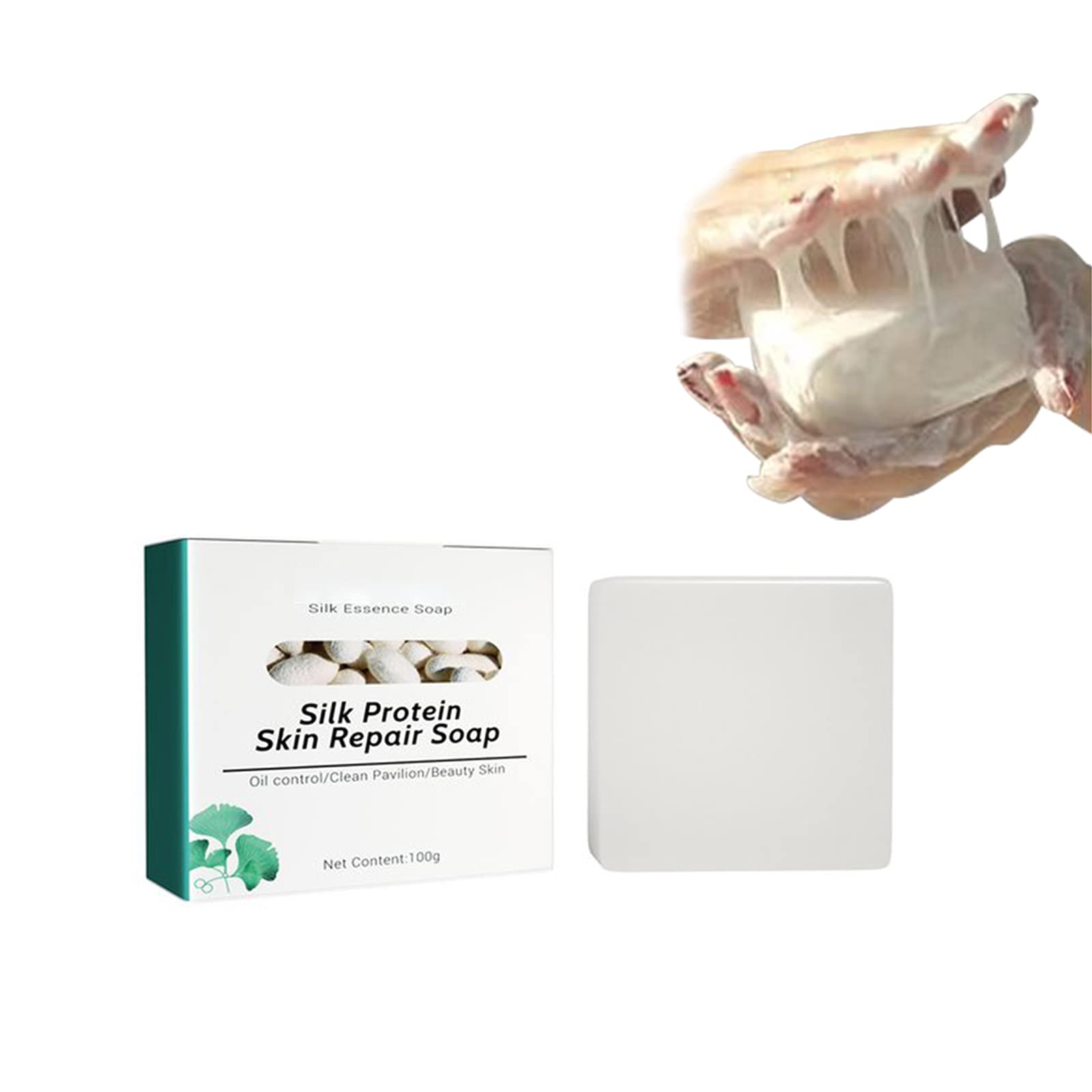 Silk Protein & Goat Milk Soap for Skin Repair & Whitening - Skinferm Silk Soap with Natural Ingredients for Acne, Dark Spots & Sensitive Skin - Perfect for Daily Face & Body Cleansing Routine