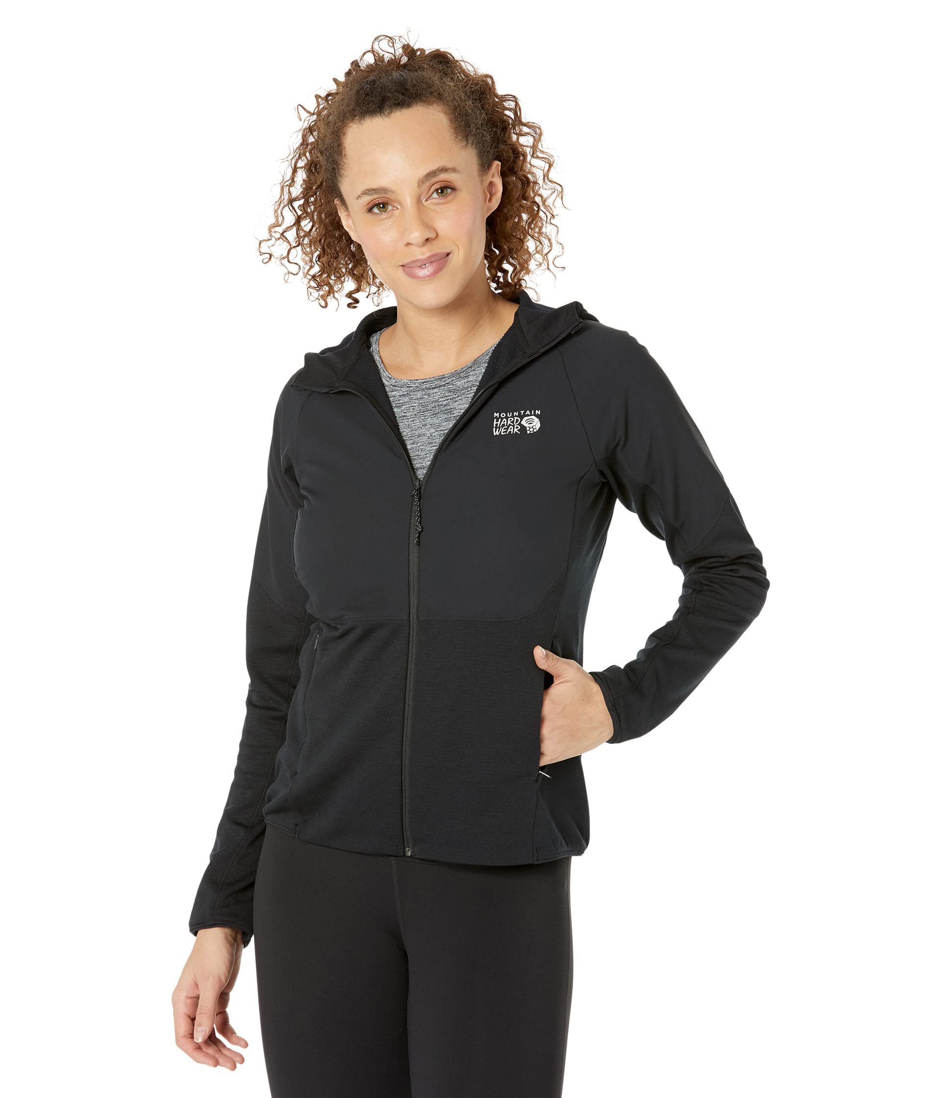 Mountain Hardwear Stratus Range™ Full Zip Hoodie for Men & Women - Lightweight Fleece Jacket for Hiking, Camping & Outdoor Adventures