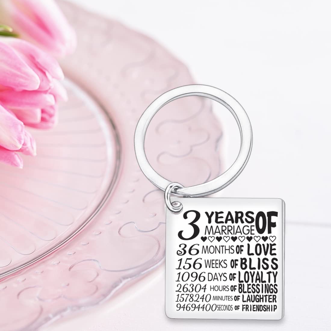 3rd Anniversary Metal Dice Set - Elegant 3 Years Wedding Anniversary Gift for Husband, Wife & Couples - Perfect for Date Nights, Romantic Celebrations & Special Occasions