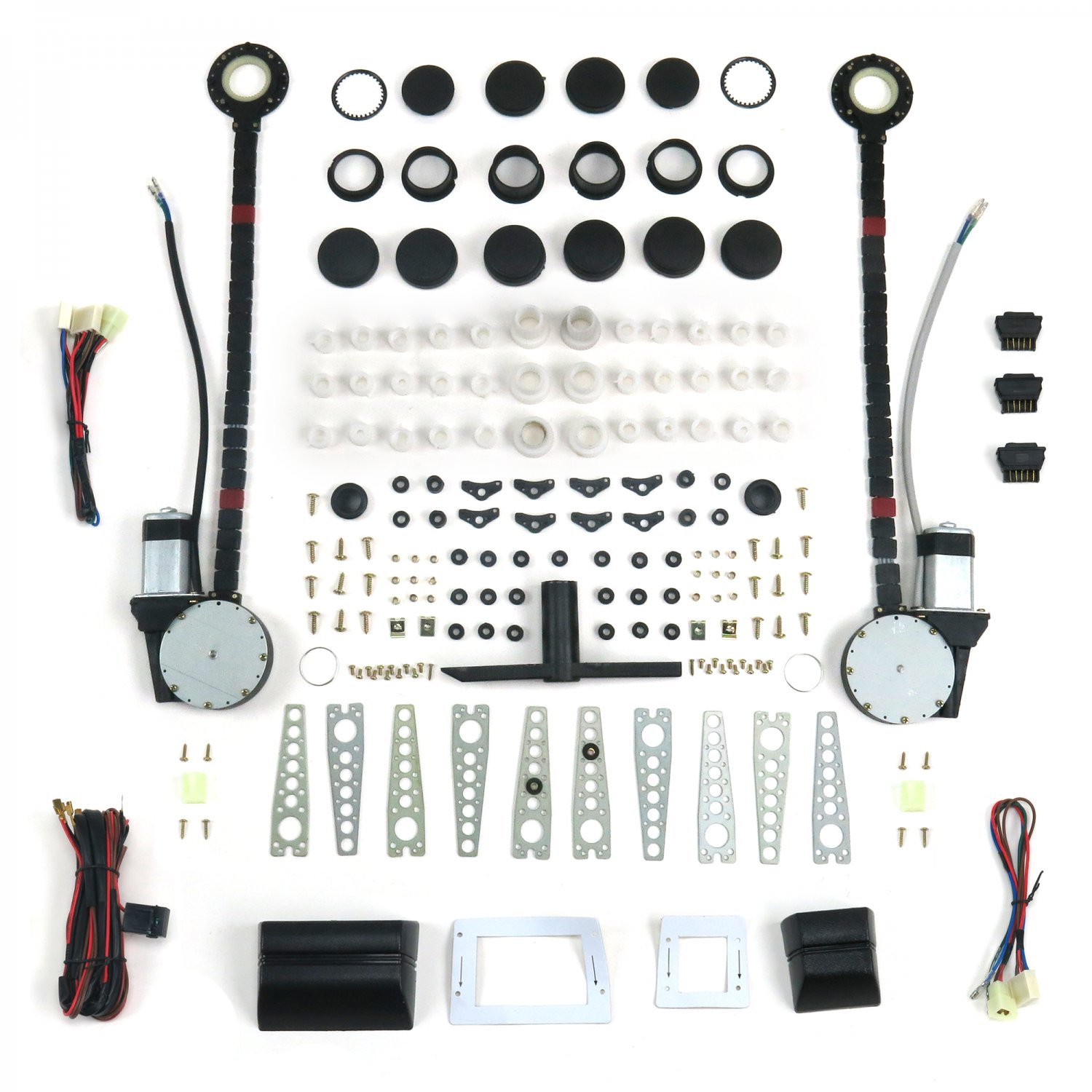Autoloc 9846 Universal Power Window Kit for Cars & Trucks - 2 Door with 3 Illuminated Switches | Easy DIY Installation for Vehicle Window Upgrade (Home, Office, Auto Shop Use)
