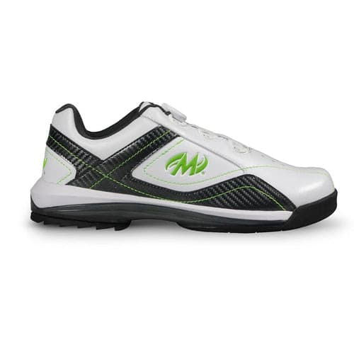 Motiv Men's Propel FT White Carbon Lime Right Hand Wide Bowling Shoes - Perfect for Competitive Bowling & League Play