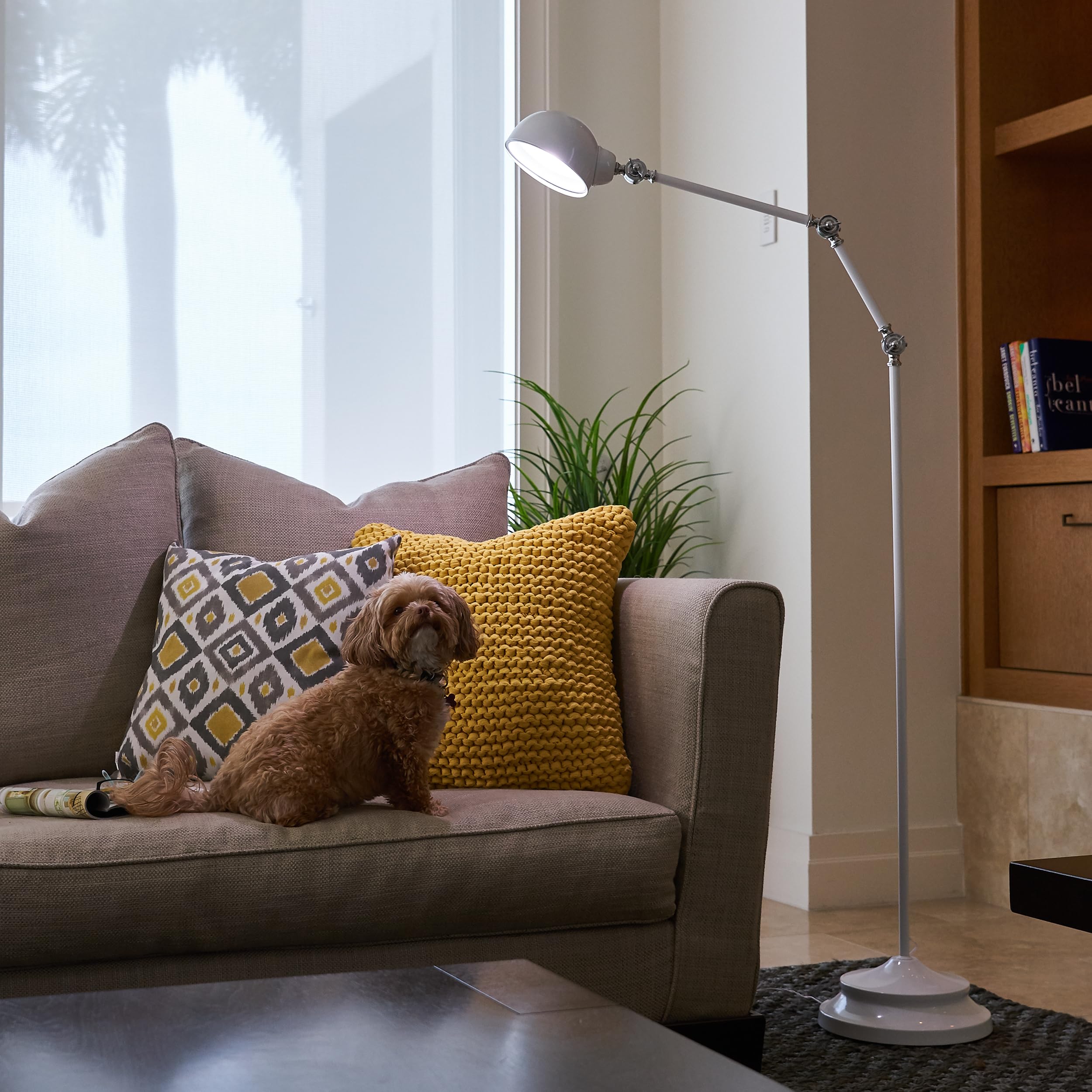 OttLite Revive LED Floor Lamp with ClearSun Technology - Adjustable Brightness, Touch Control, Eye Strain Relief - Perfect for Reading, Office Work, Study, and Home Decor