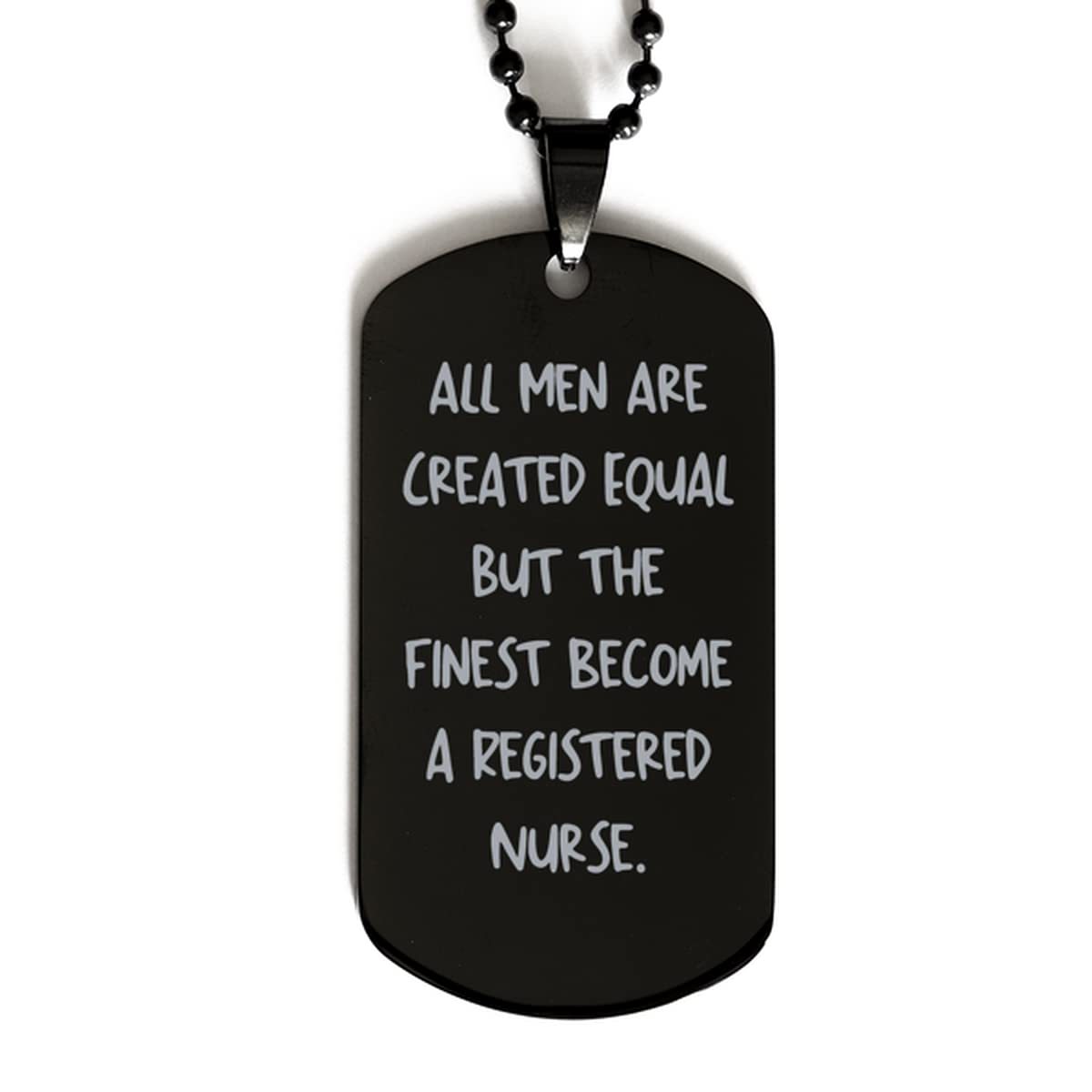 Fun Nurse Black Dog Tag Gift for Colleagues - Unique Coworker Present