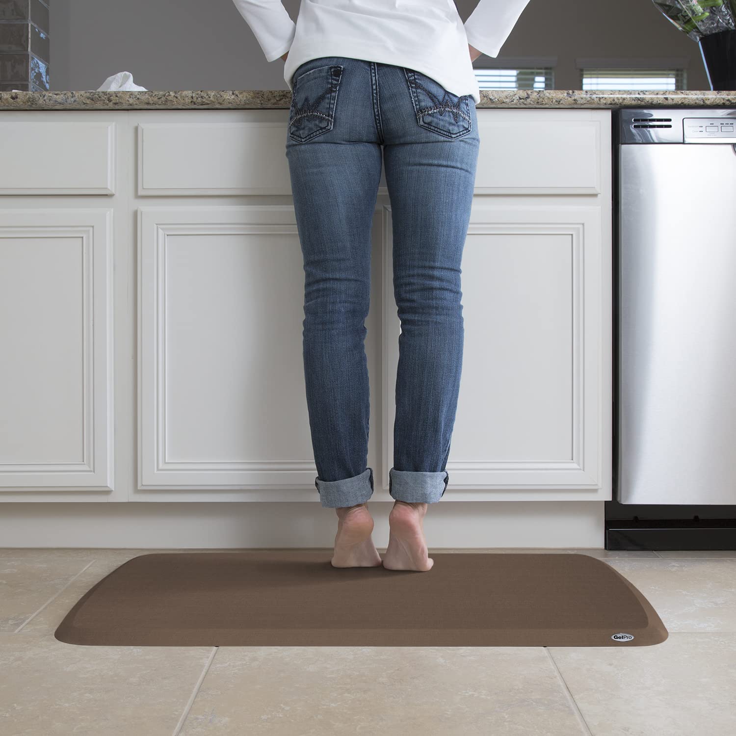 GelPro Linen Truffle Elite Premier Anti-Fatigue Kitchen Mat - 20